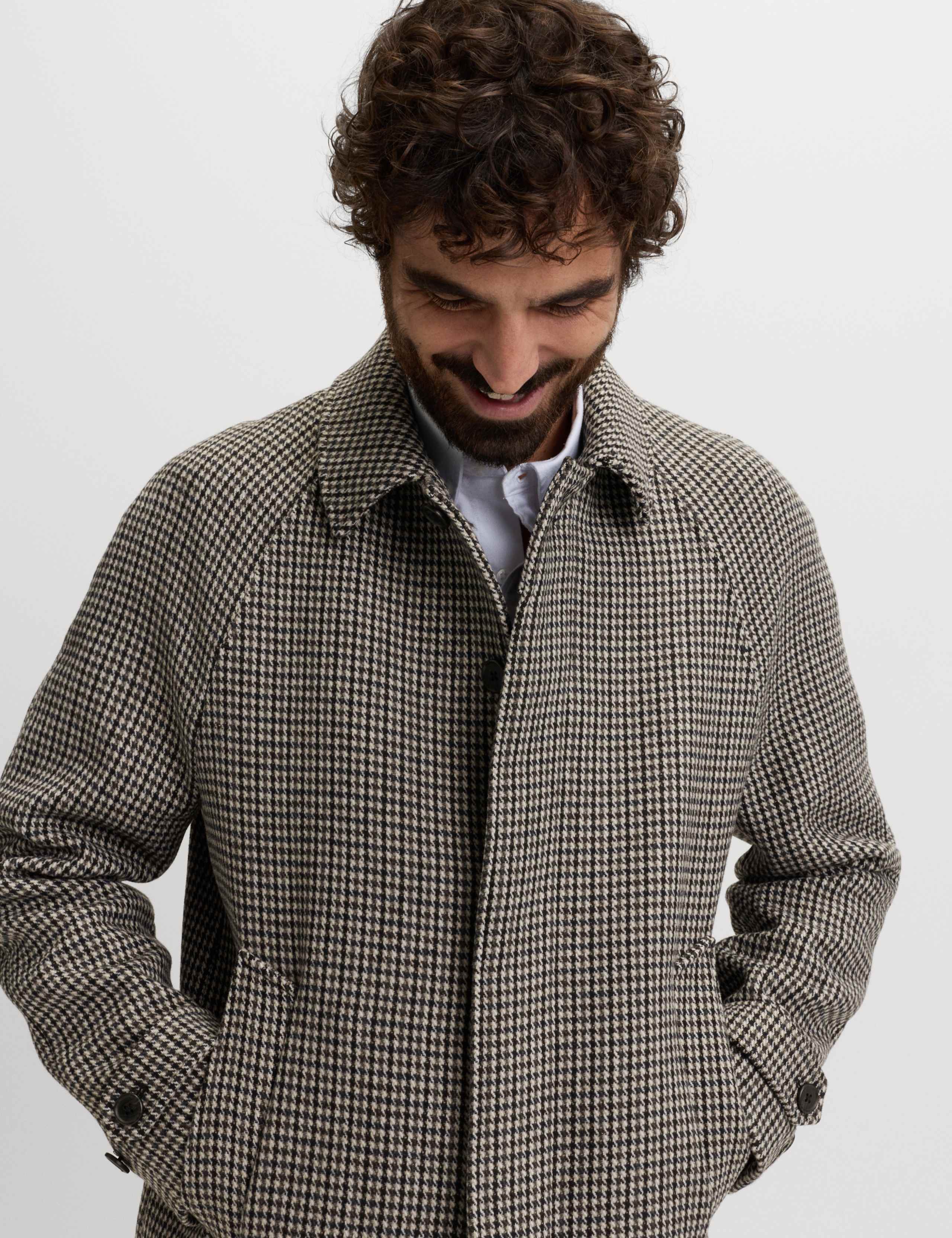 Textured Car Coat with Wool 4 of 7