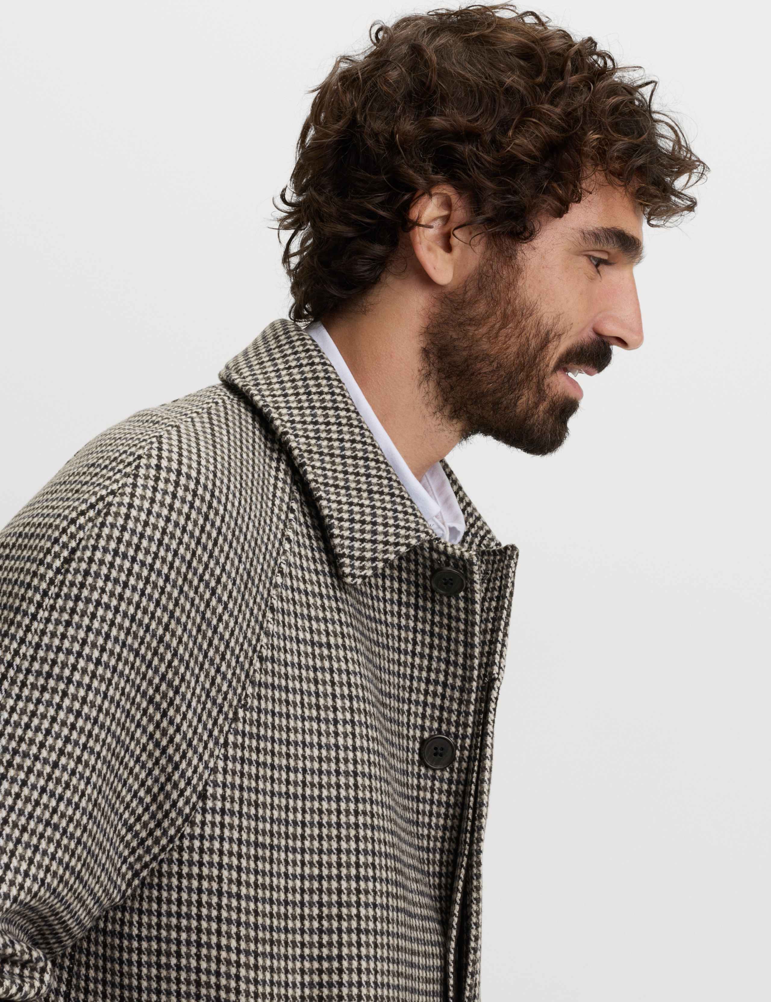 Textured Car Coat with Wool 6 of 7