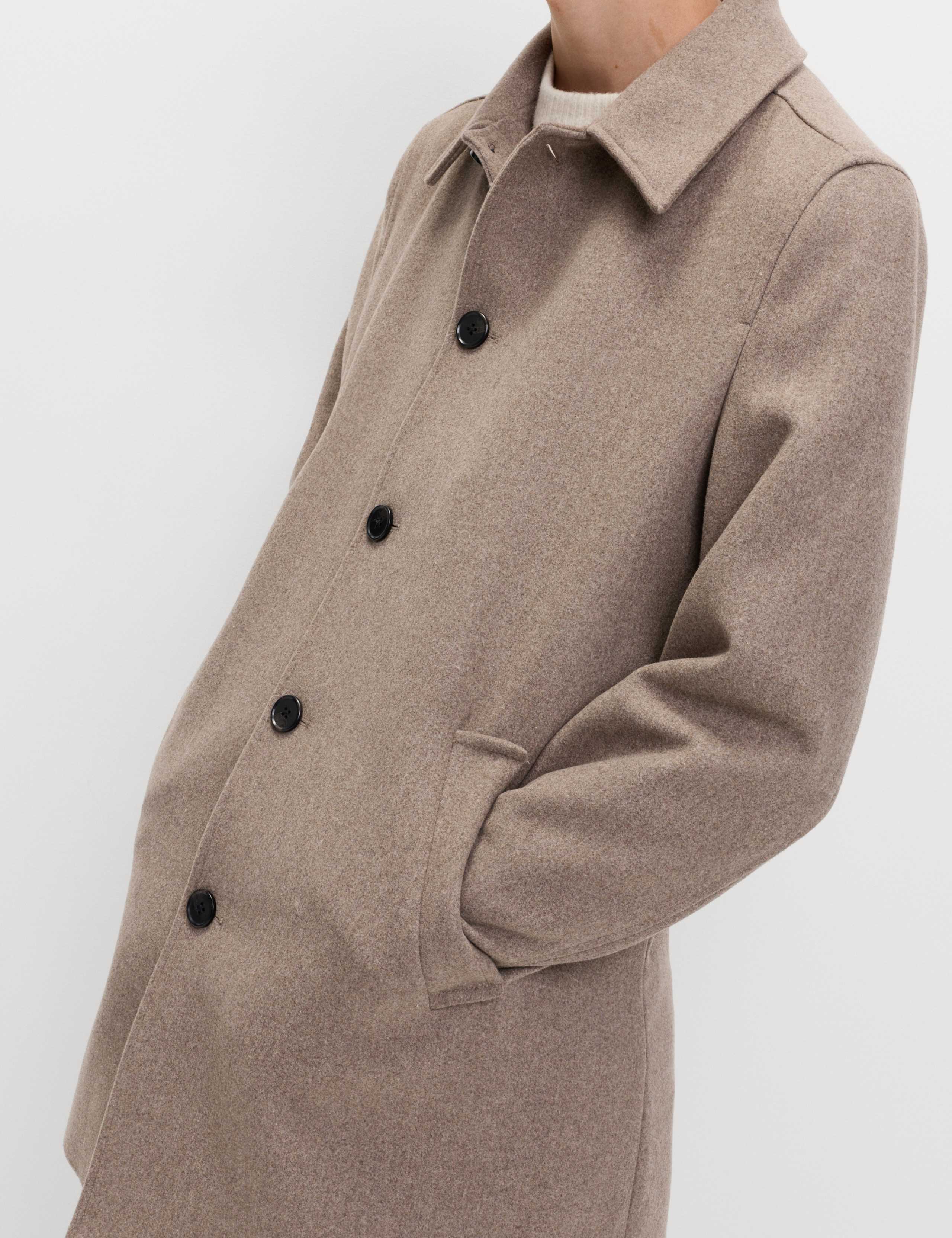 Wool Blend Double Collar Overcoat 4 of 6