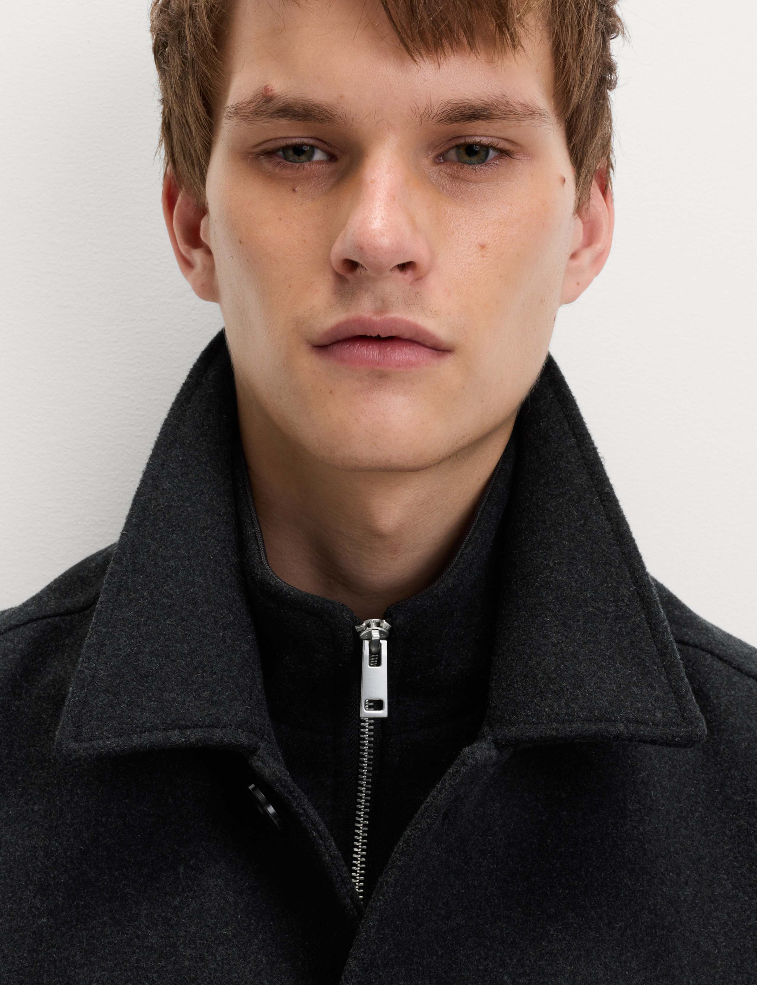 Wool Blend Double Collar Overcoat 1 of 6