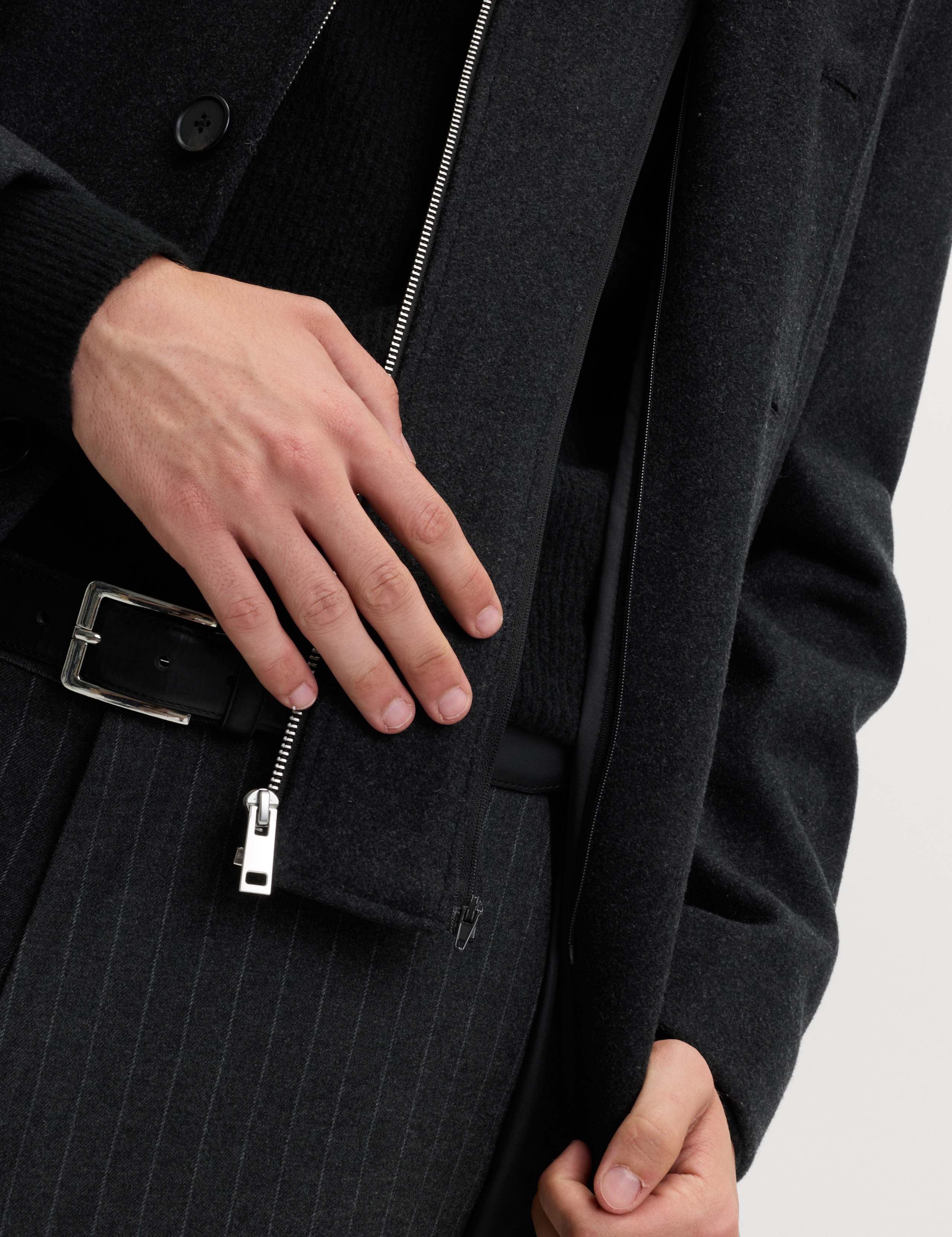 Wool Blend Double Collar Overcoat 5 of 6