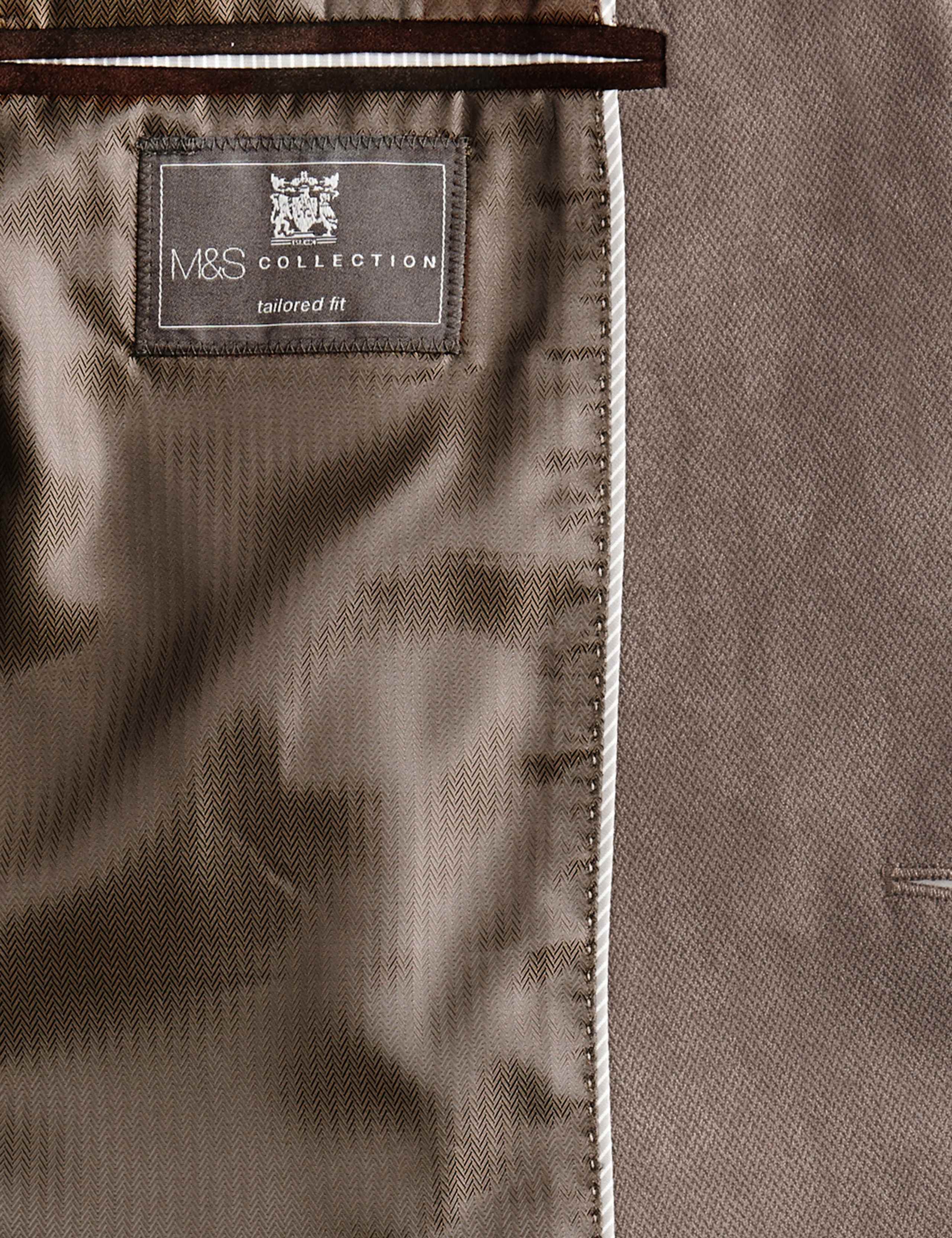 Notch Lapel 2 Button Crowsfoot Suedette Jacket 7 of 7