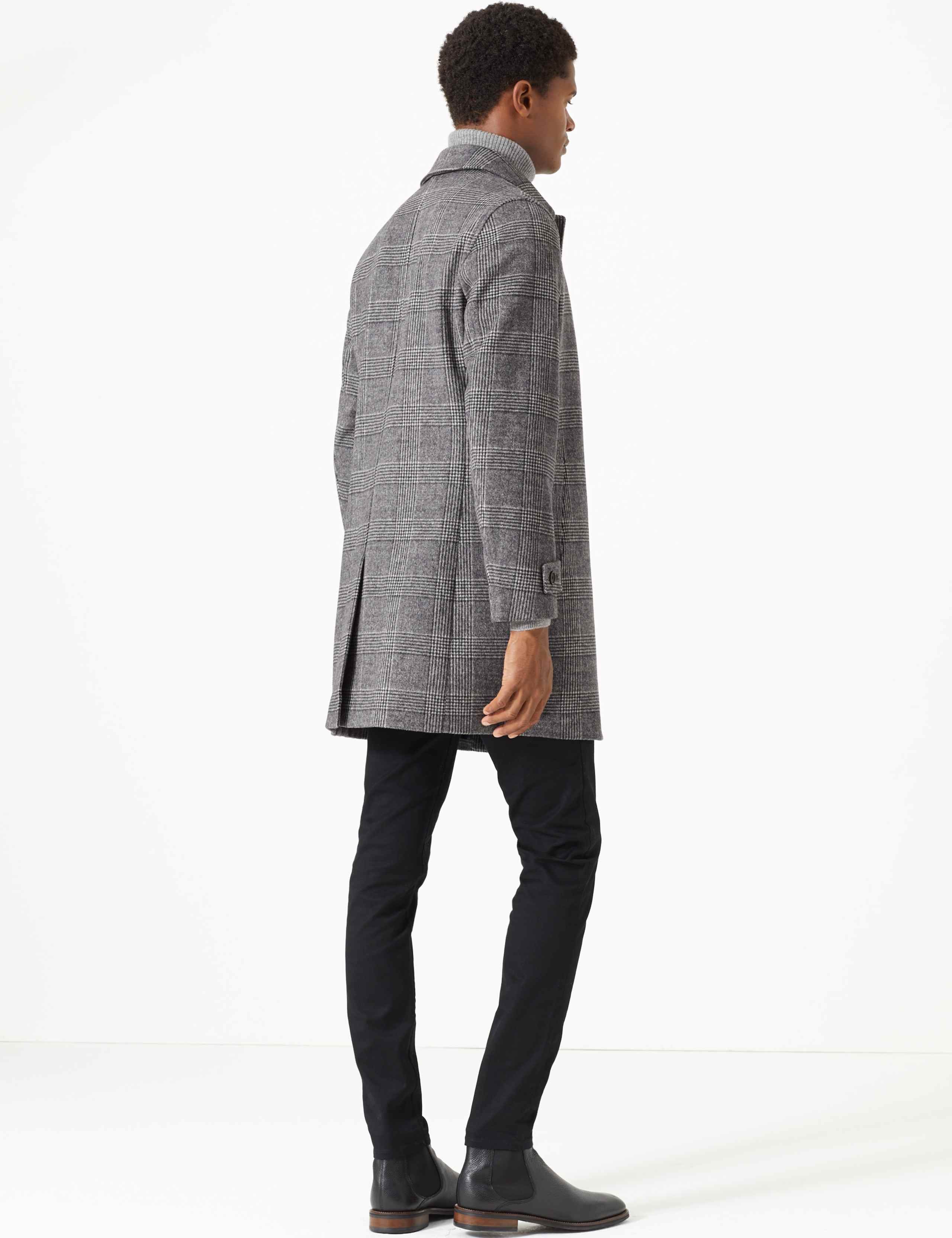 Wool Rich Checked Overcoat 5 of 6