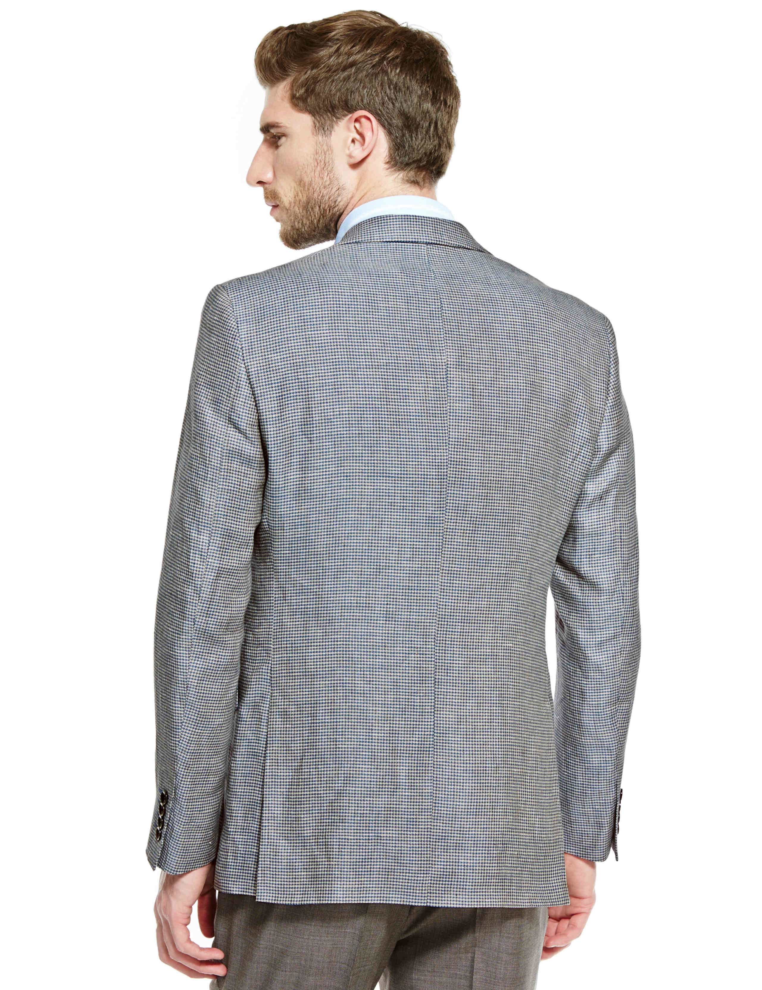 Pure Linen 2 Button Puppytooth Jacket 3 of 7