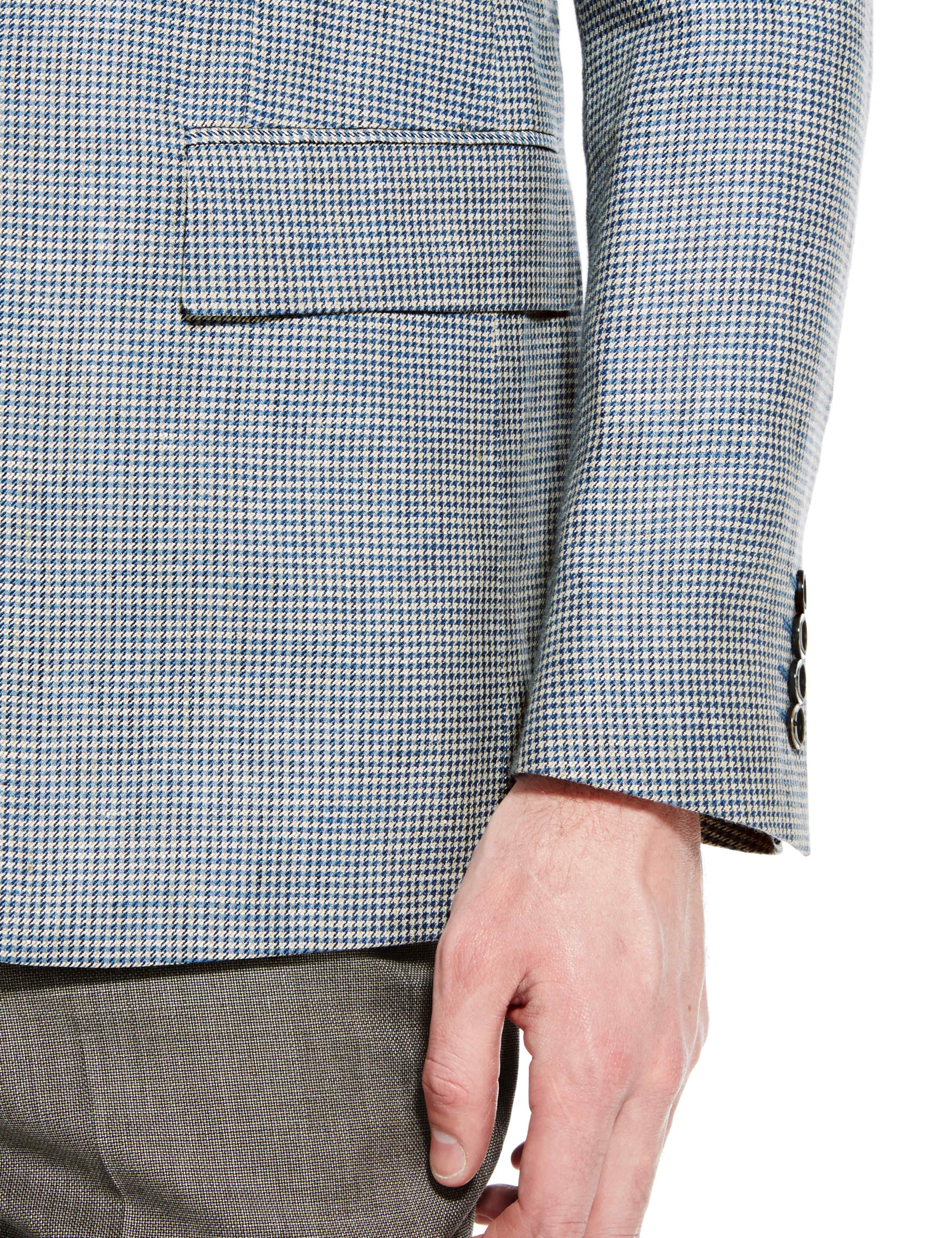 Pure Linen 2 Button Puppytooth Jacket 4 of 7