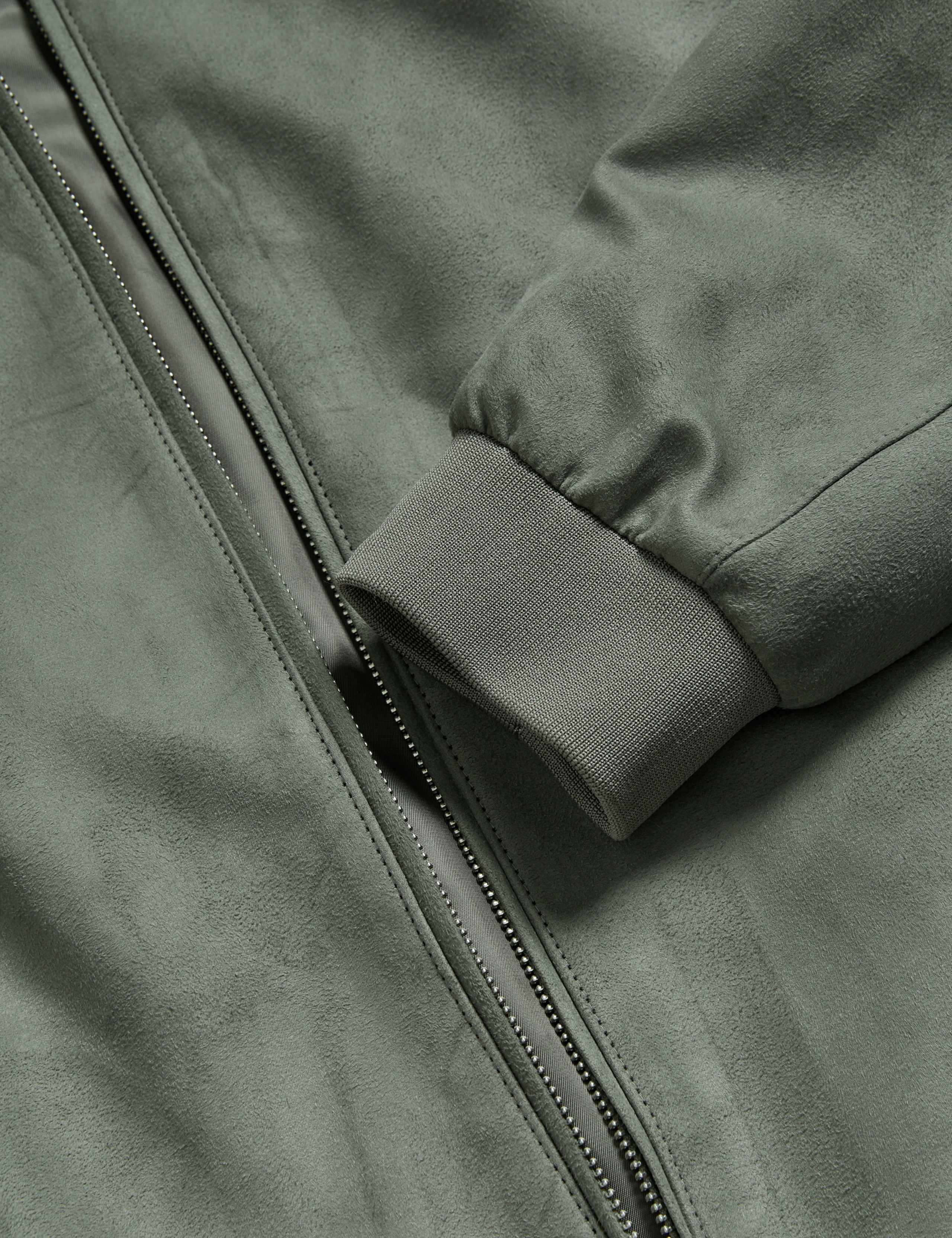 Faux Suede Bomber Jacket 8 of 8