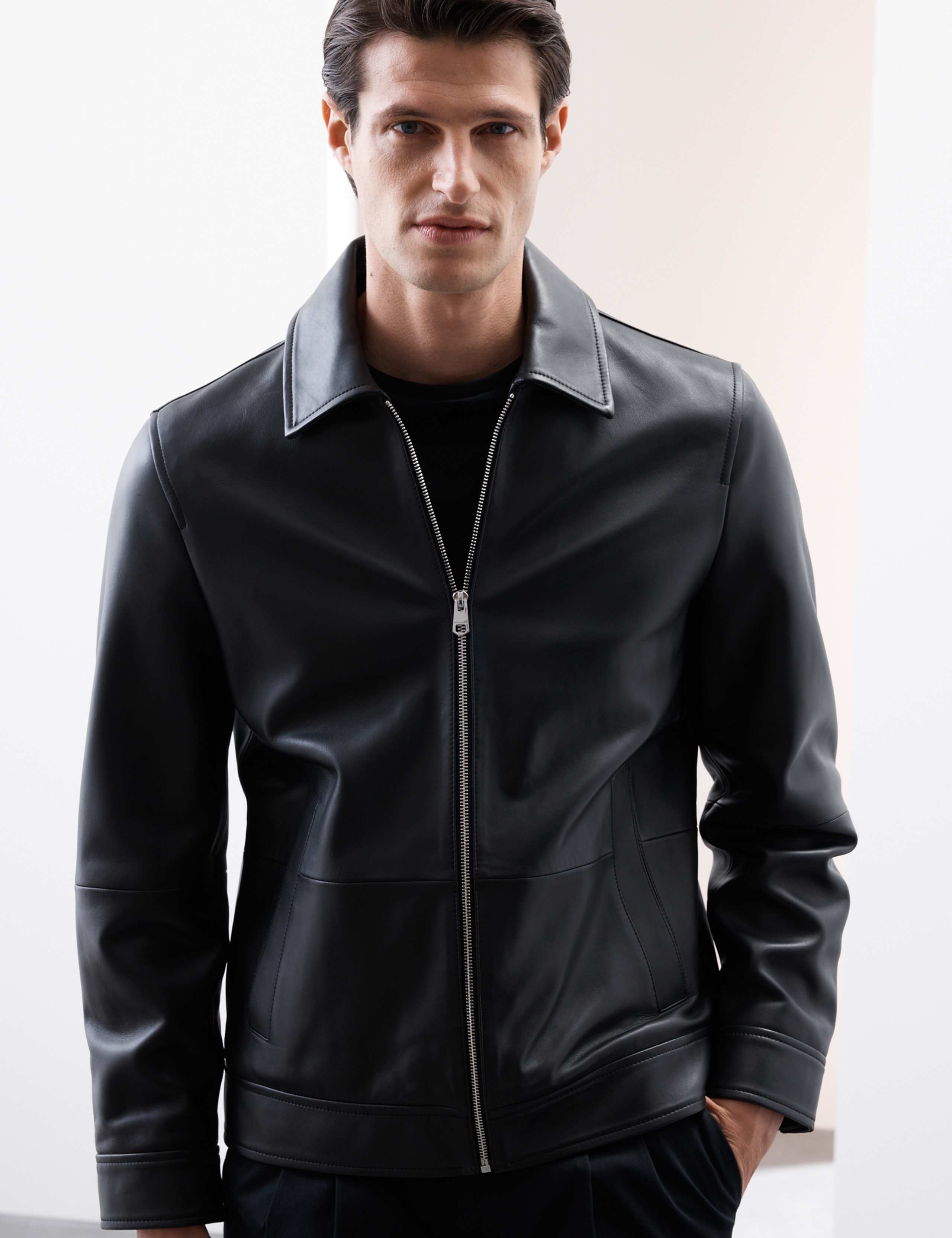 Leather Harrington Jacket 3 of 8