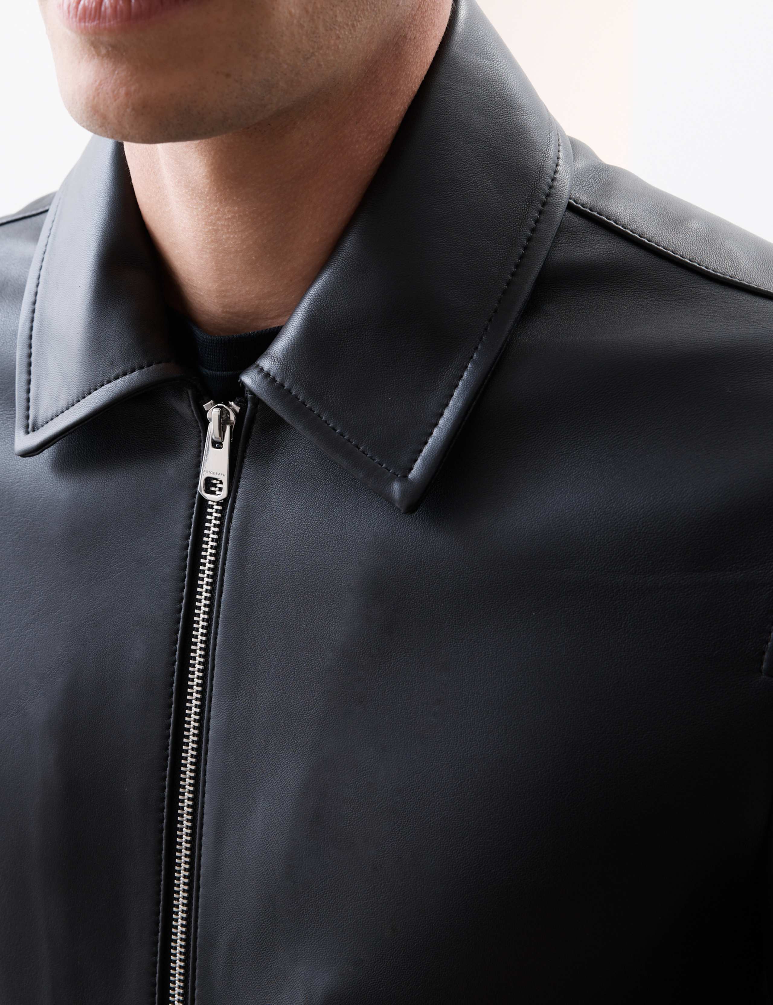 Leather Harrington Jacket 4 of 8
