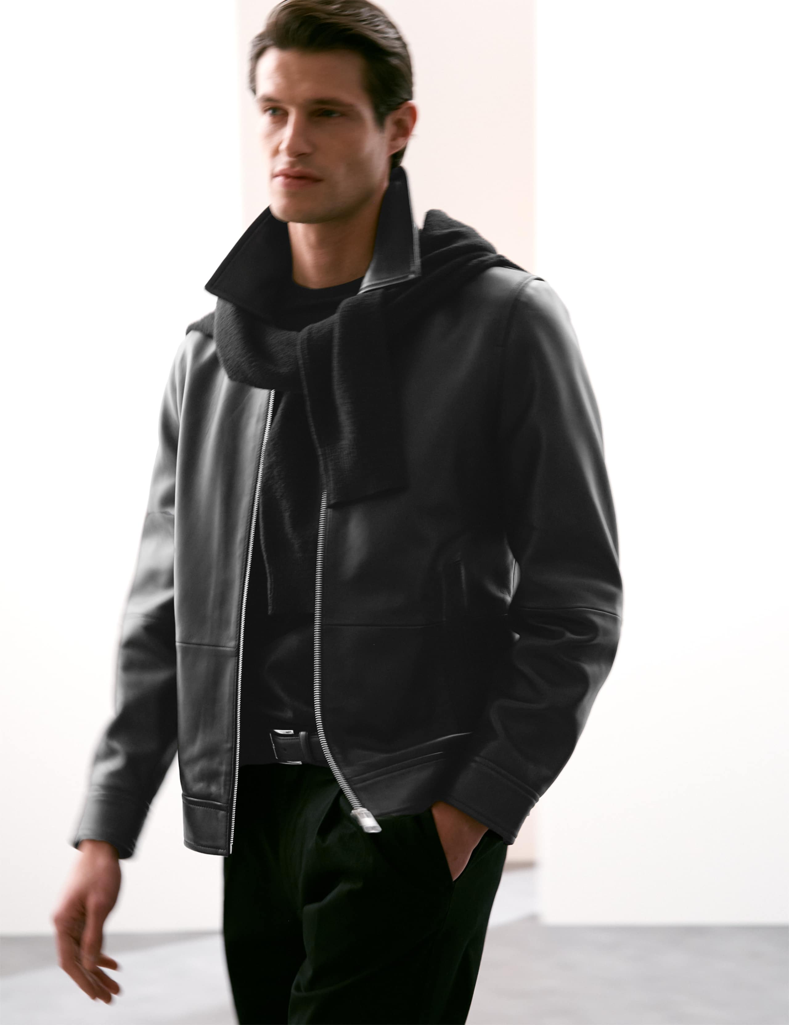 Leather Harrington Jacket 5 of 8