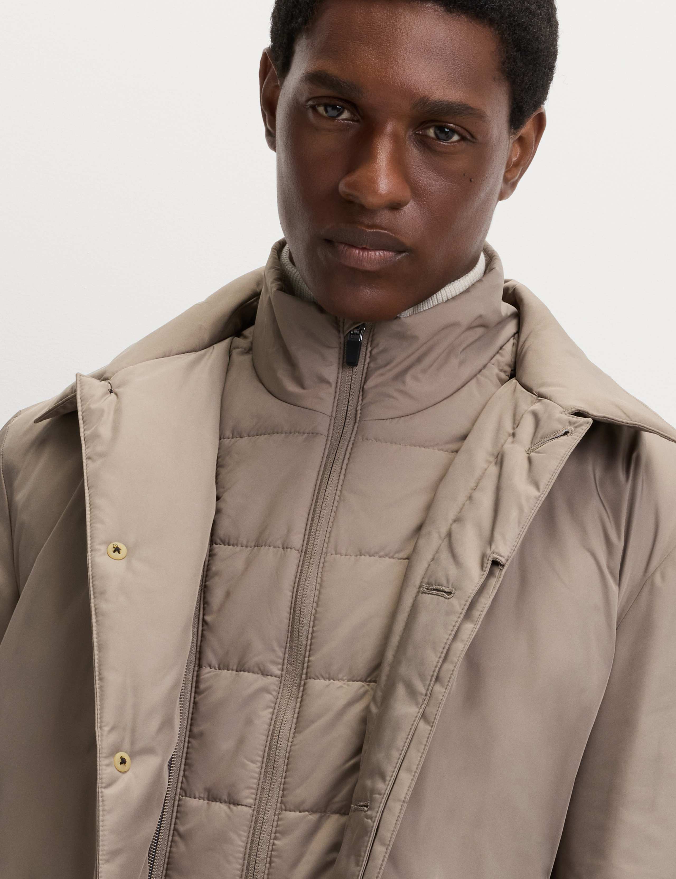 Shirt Collar Mac with Removable Bib 3 of 7