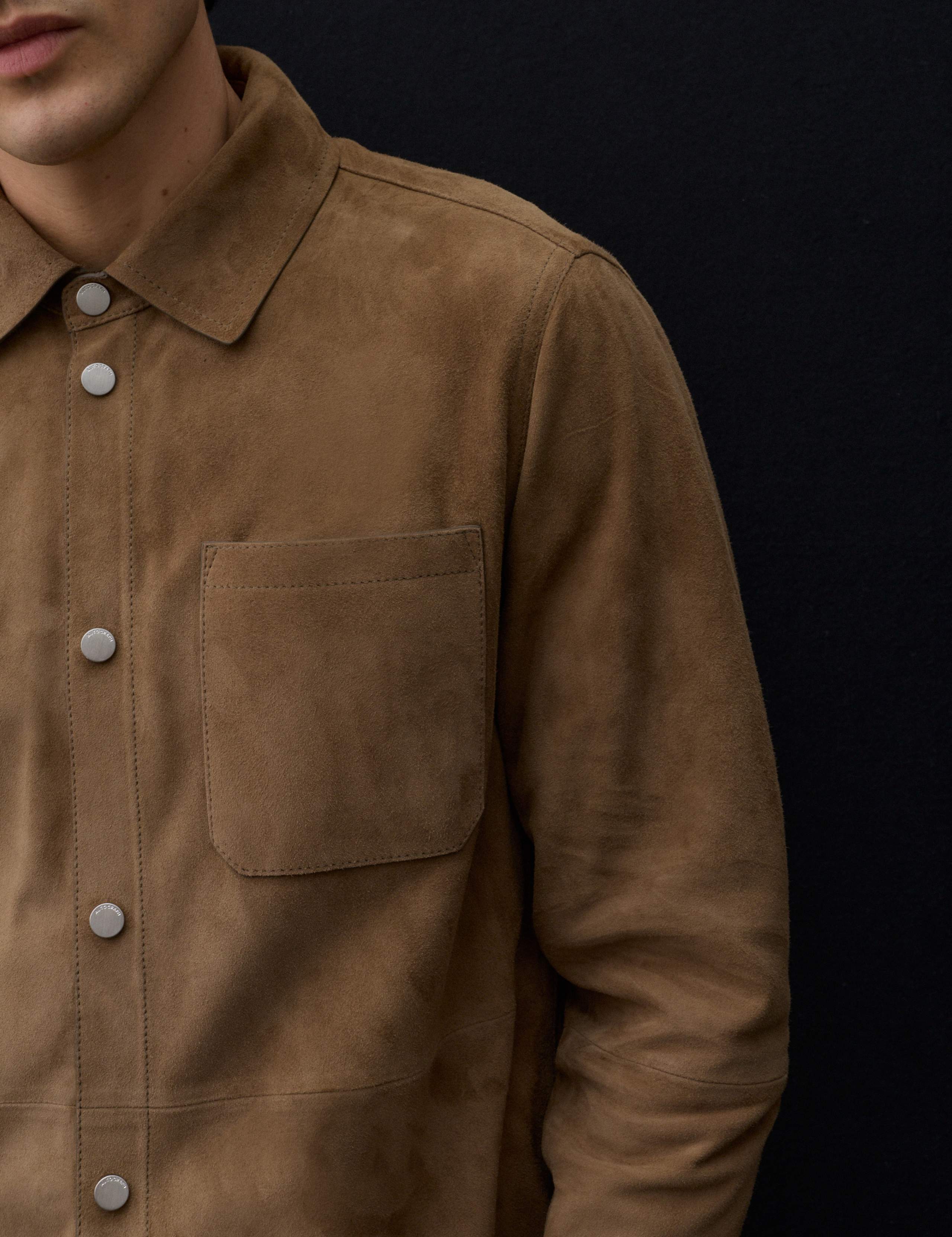 Lightweight Suede Overshirt Jacket 10 of 10