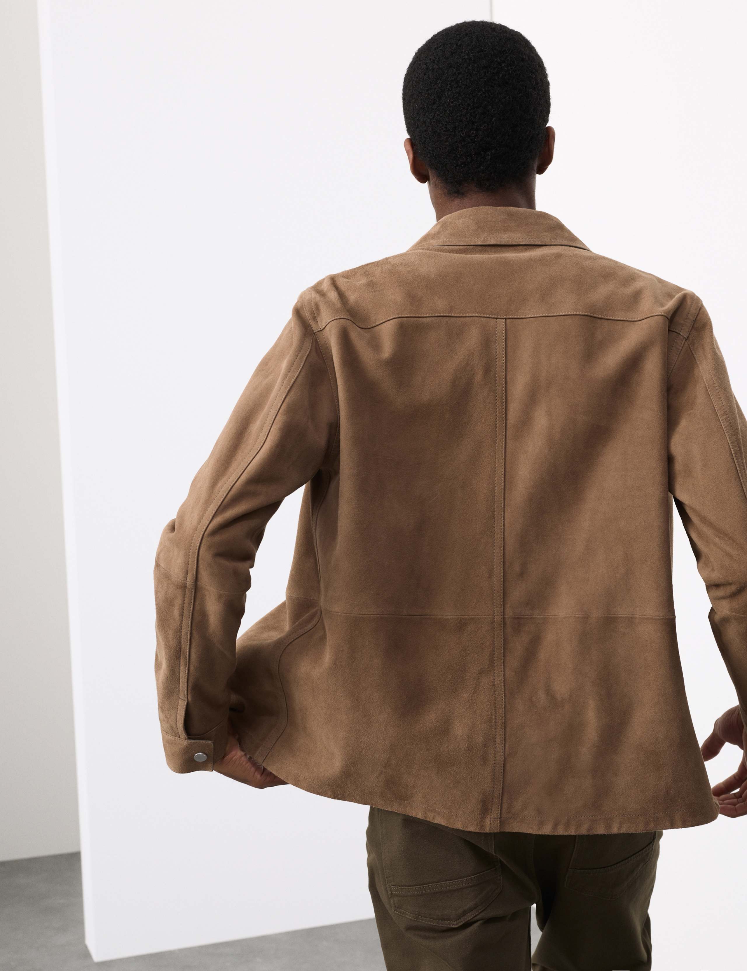Lightweight Suede Overshirt Jacket | Autograph at M&S