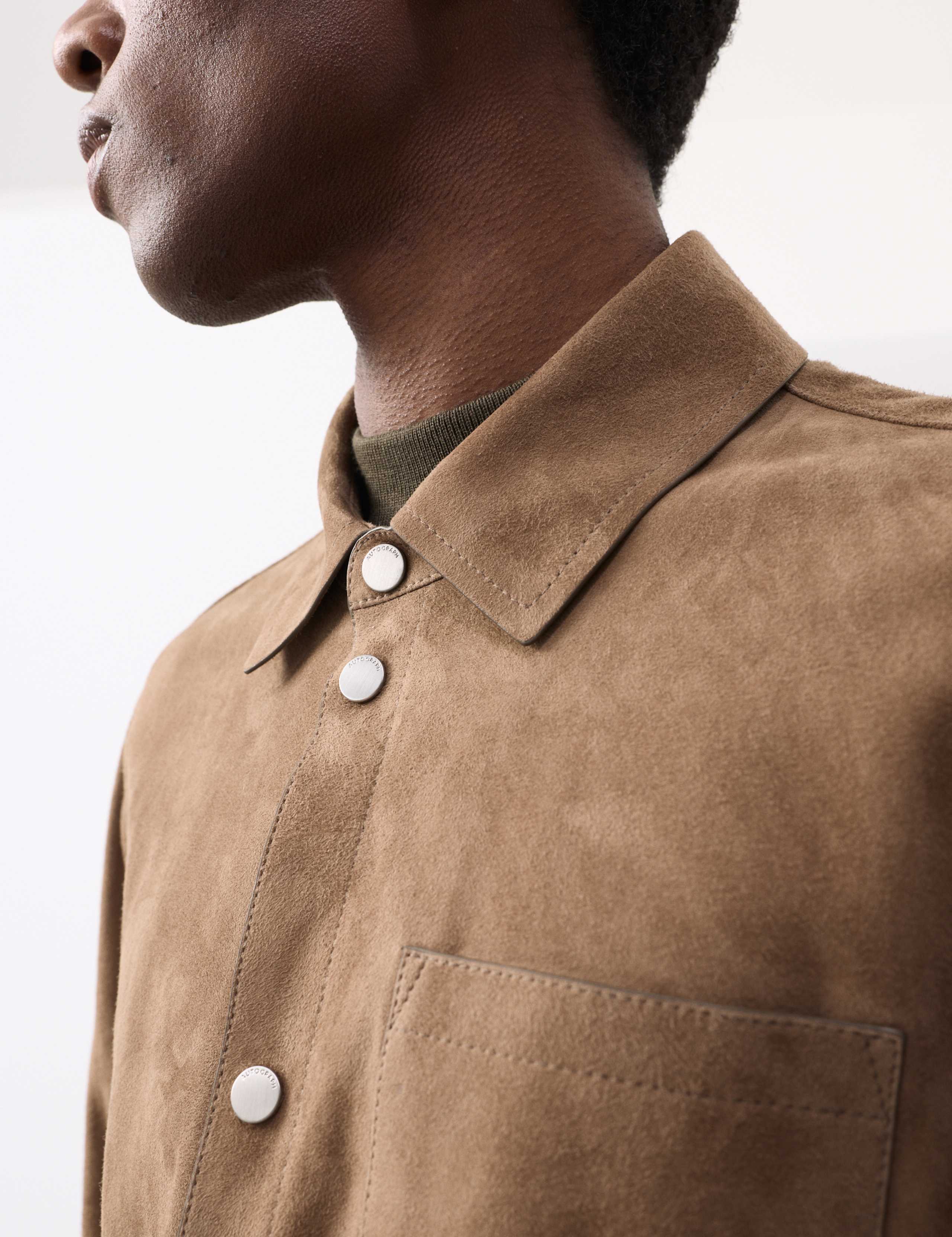 Lightweight Suede Overshirt Jacket 5 of 8
