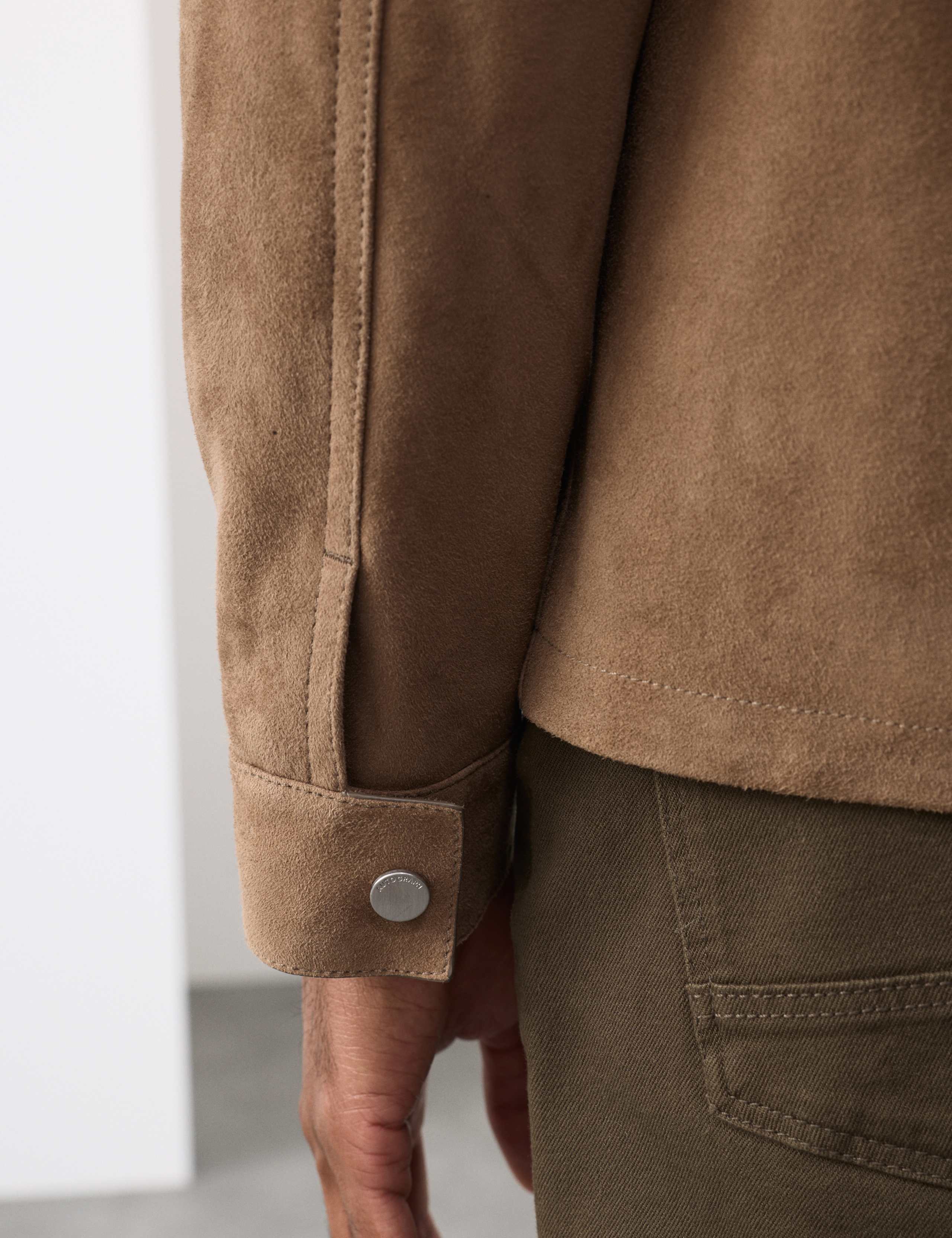 Lightweight Suede Overshirt Jacket 6 of 8
