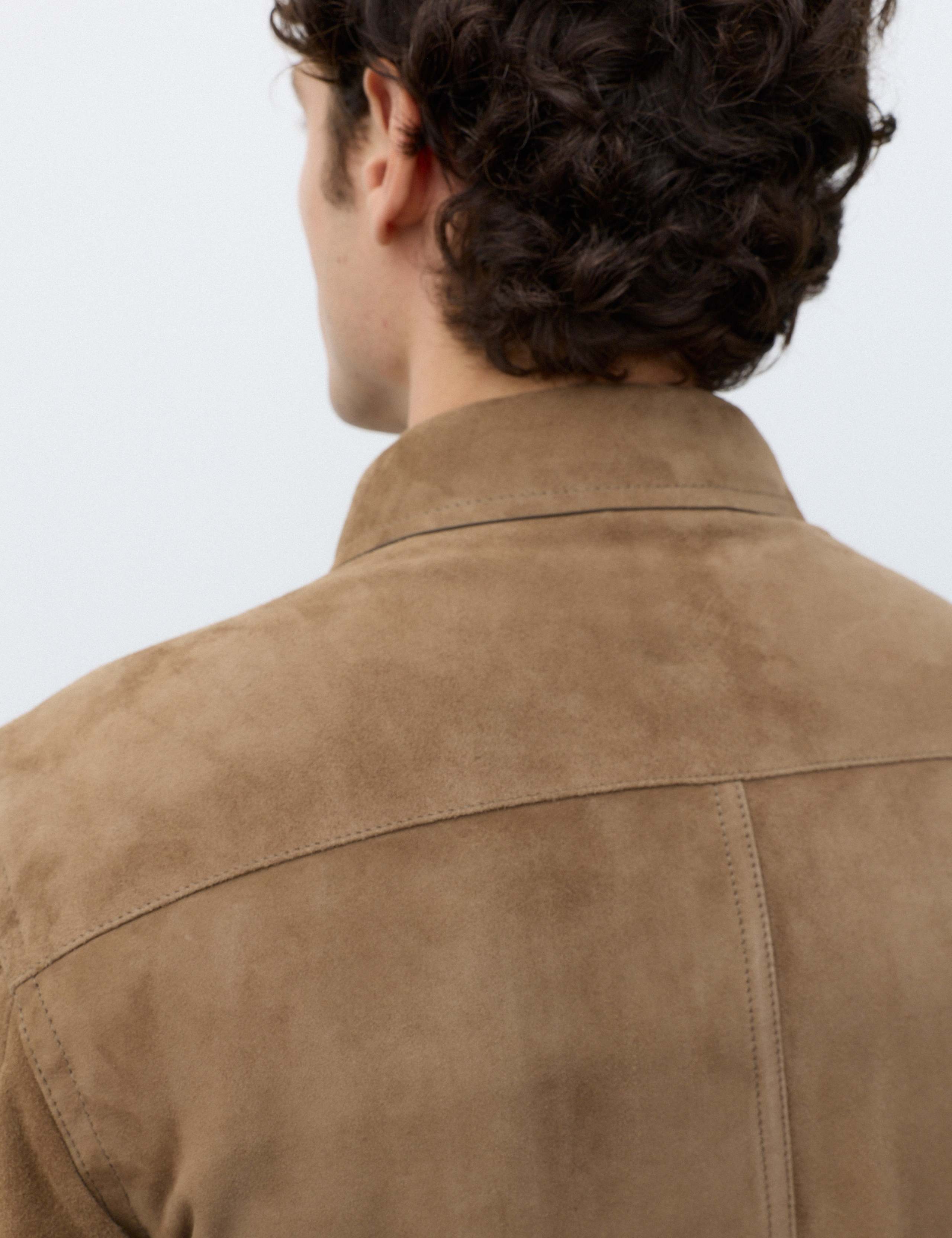 Lightweight Suede Overshirt Jacket 9 of 10