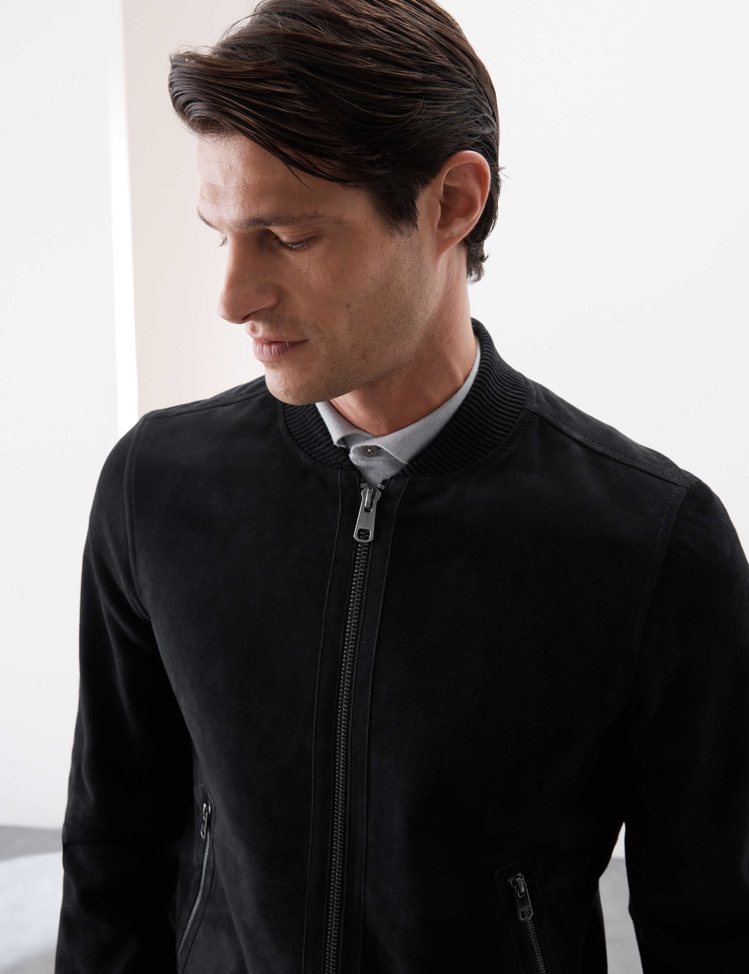 Suede Bomber Jacket 3 of 8