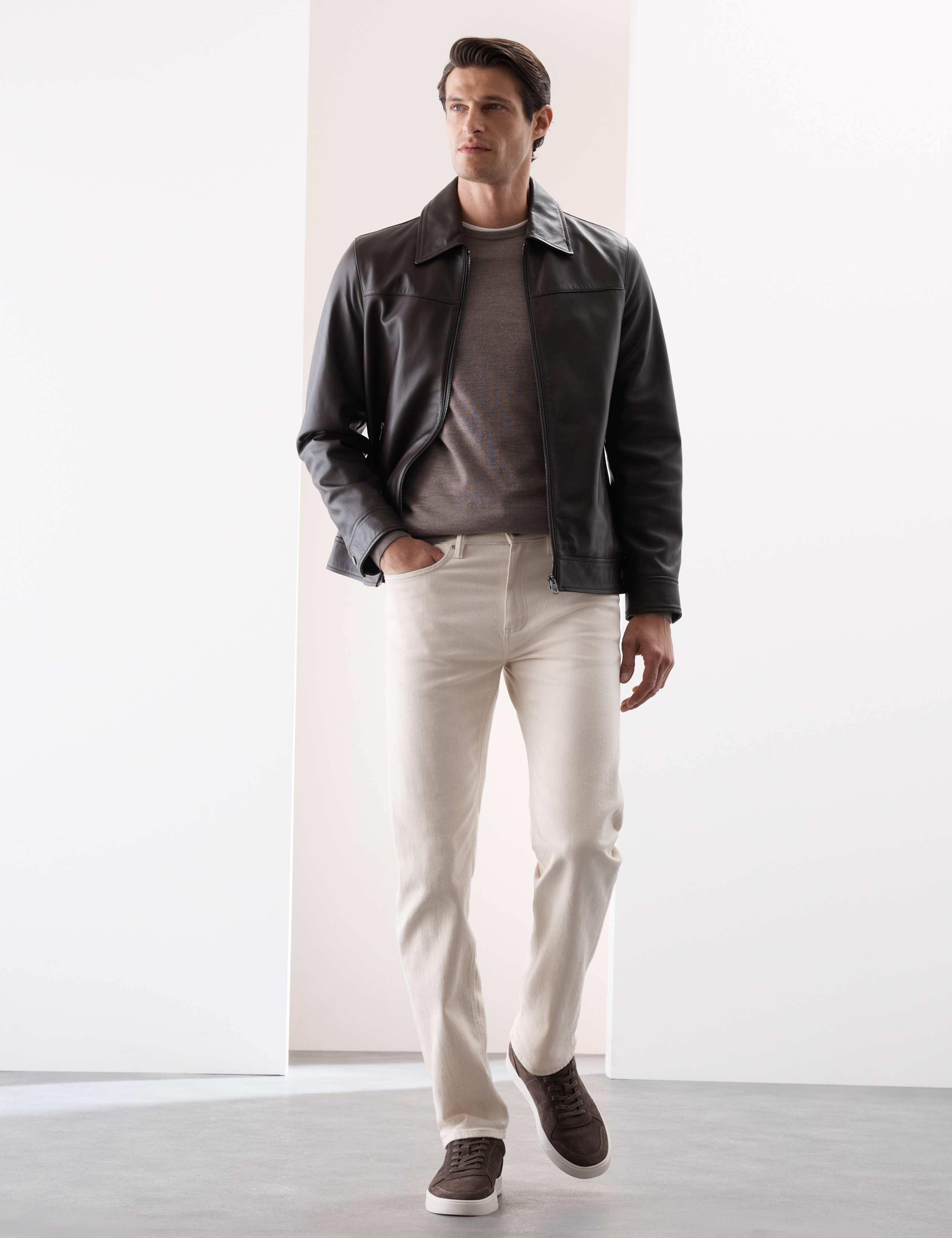 Leather Harrington Jacket 3 of 8