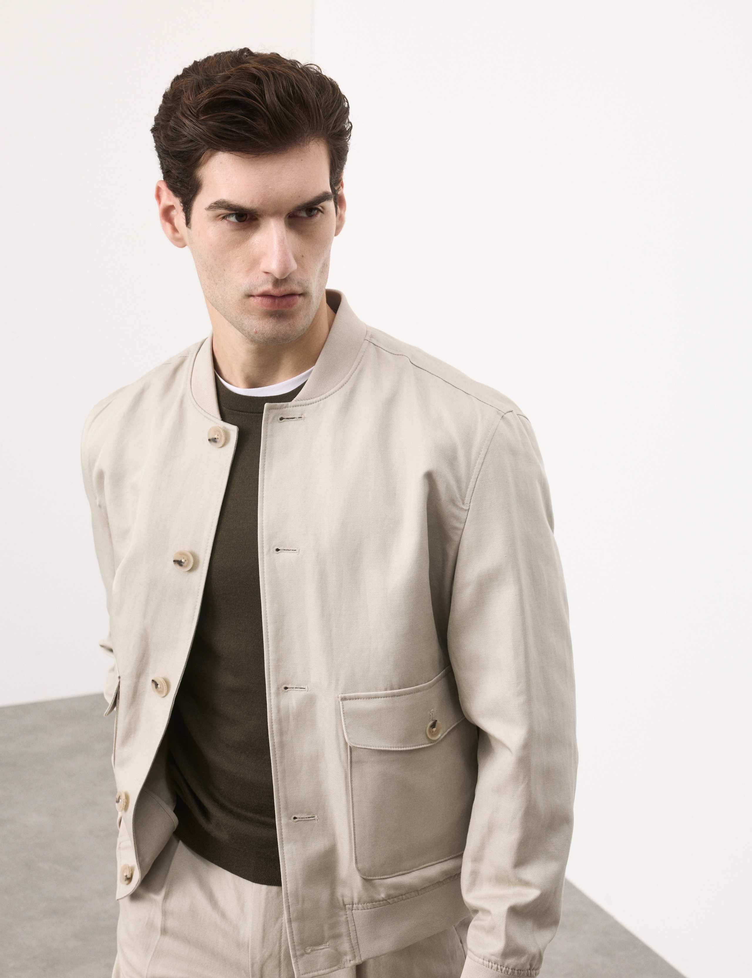 Cotton Linen Blend Bomber 4 of 7