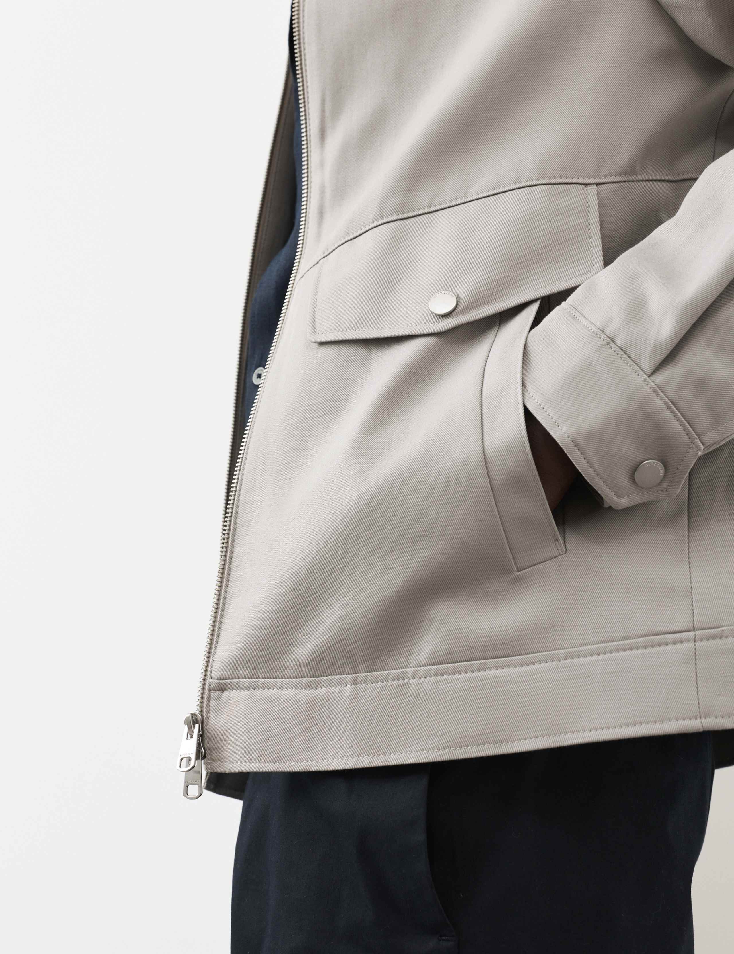 Cotton Rich Harrington Jacket with Linen 4 of 7
