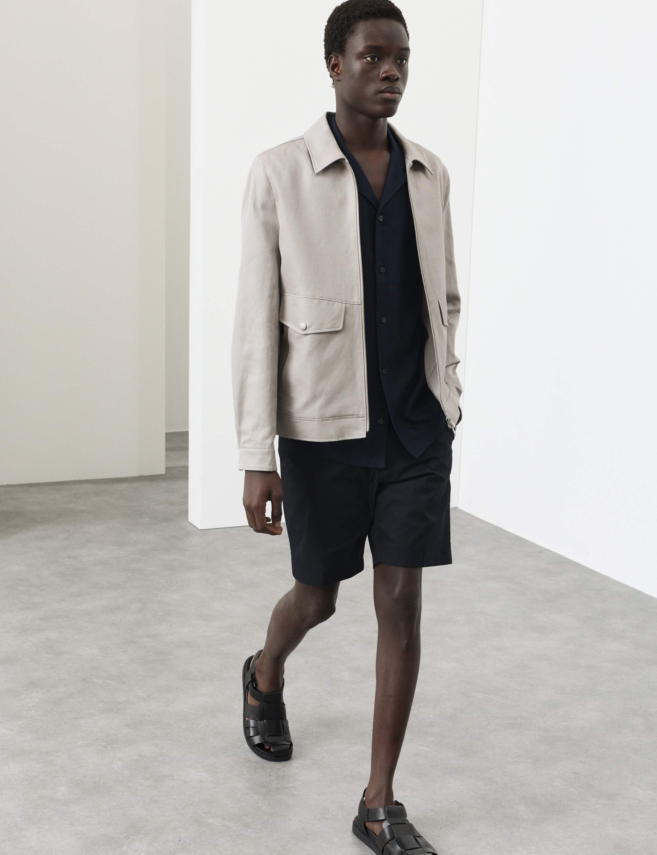 Cotton Rich Harrington Jacket with Linen 6 of 7