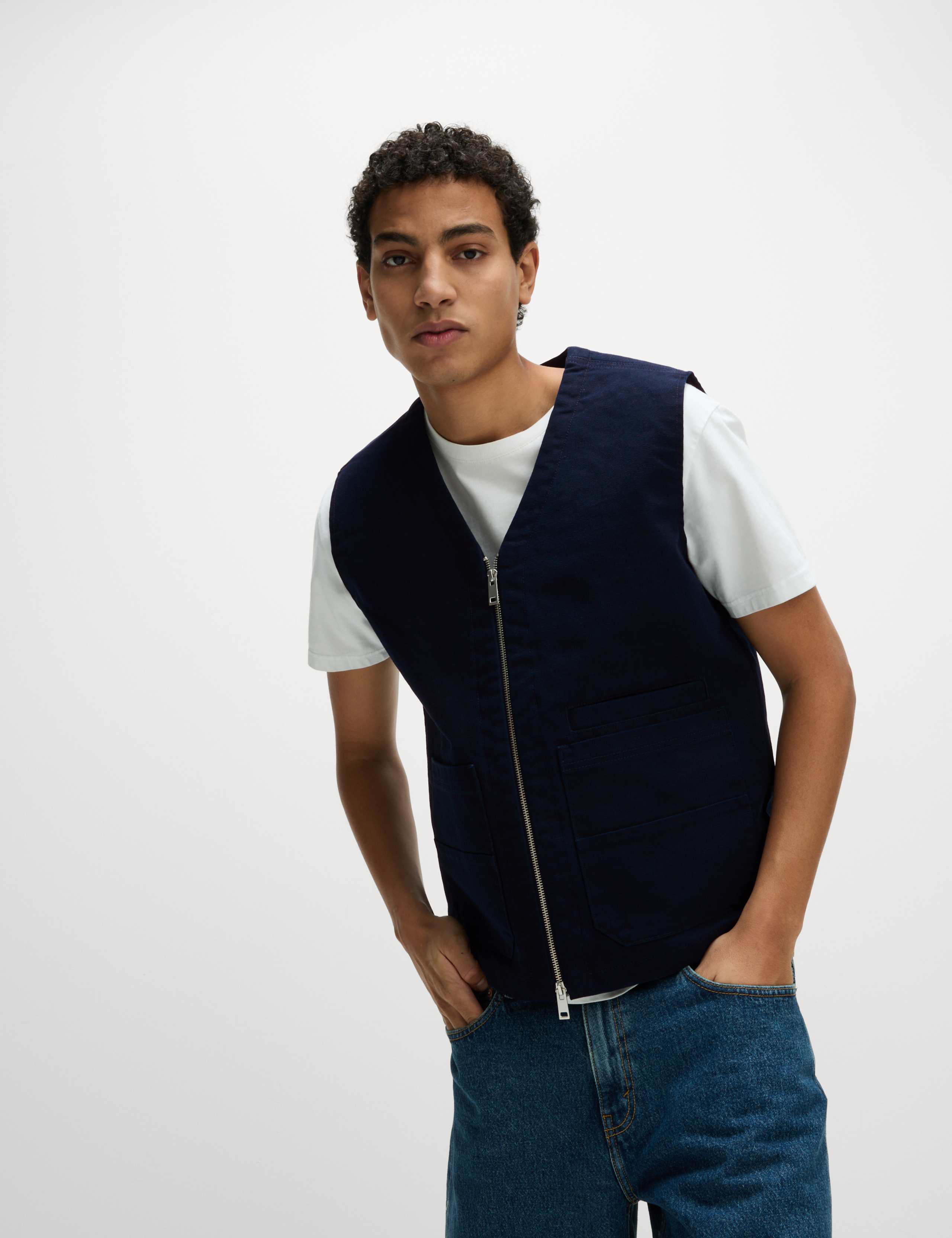 Padded Cotton Rich Canvas Gilet 1 of 7