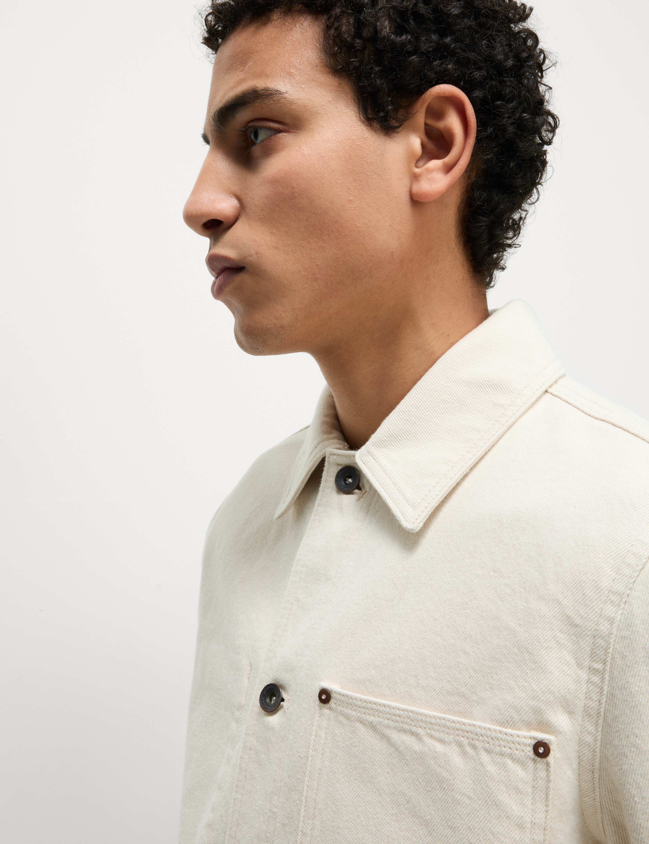Denim Contrast Collar Jacket 4 of 7