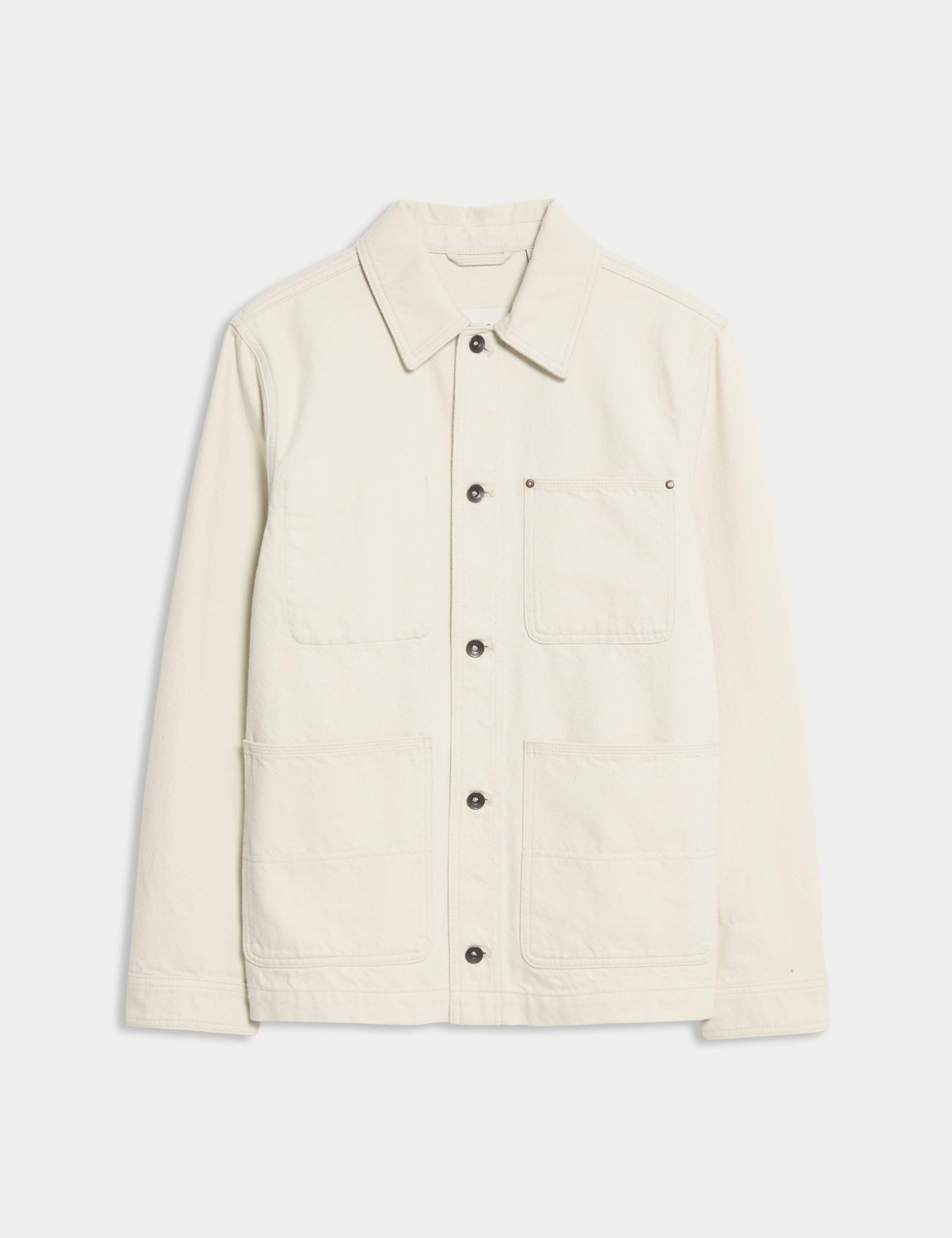 Denim Contrast Collar Jacket 2 of 7