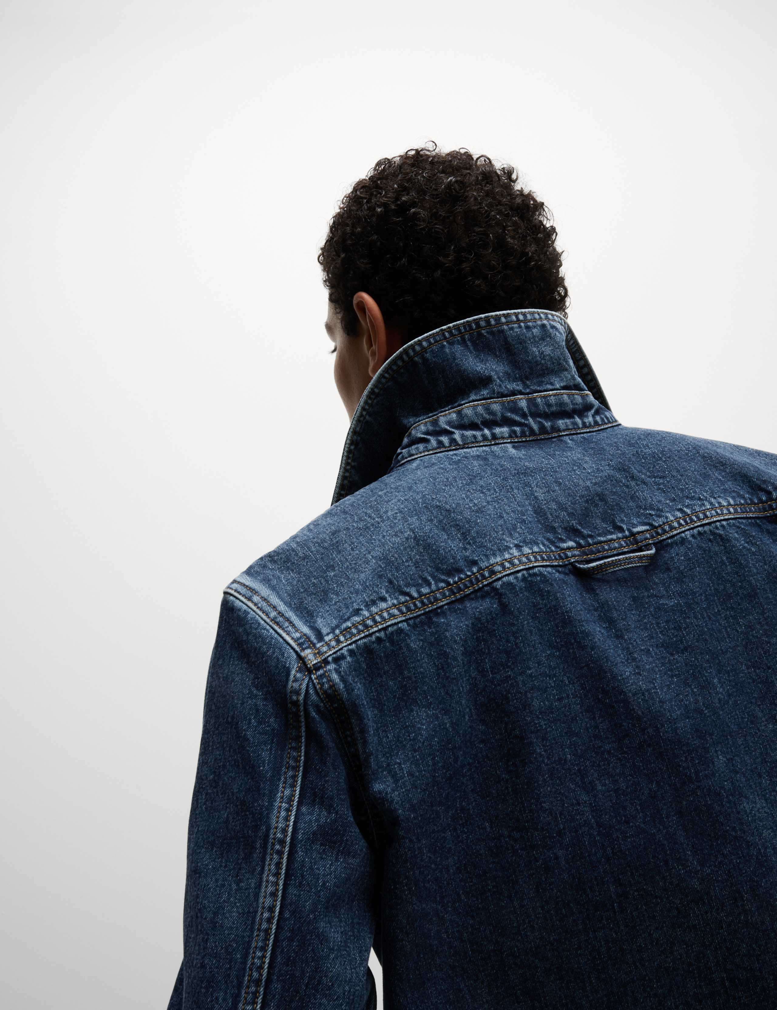 Denim Contrast Collar Jacket 3 of 8