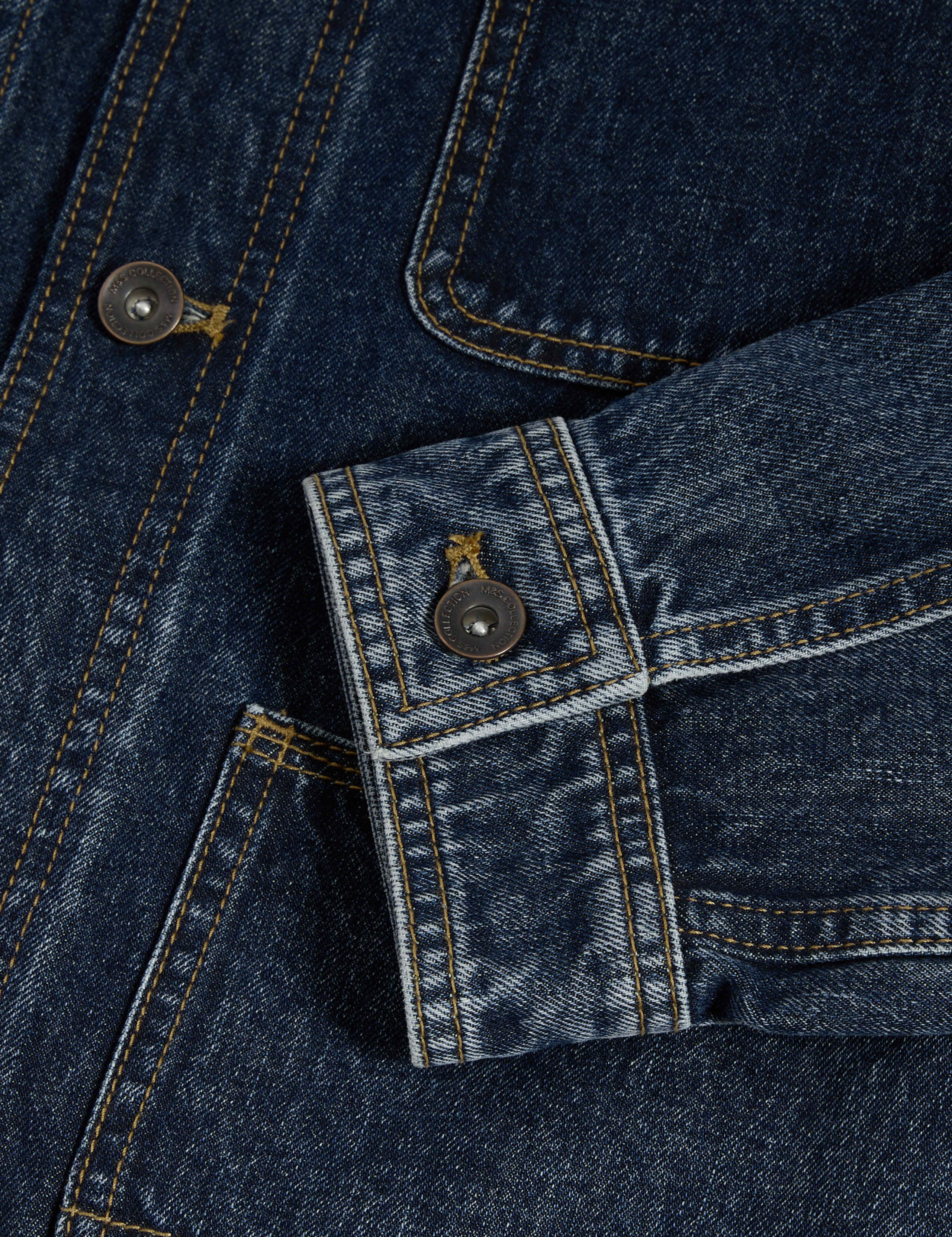 Denim Contrast Collar Jacket 7 of 8