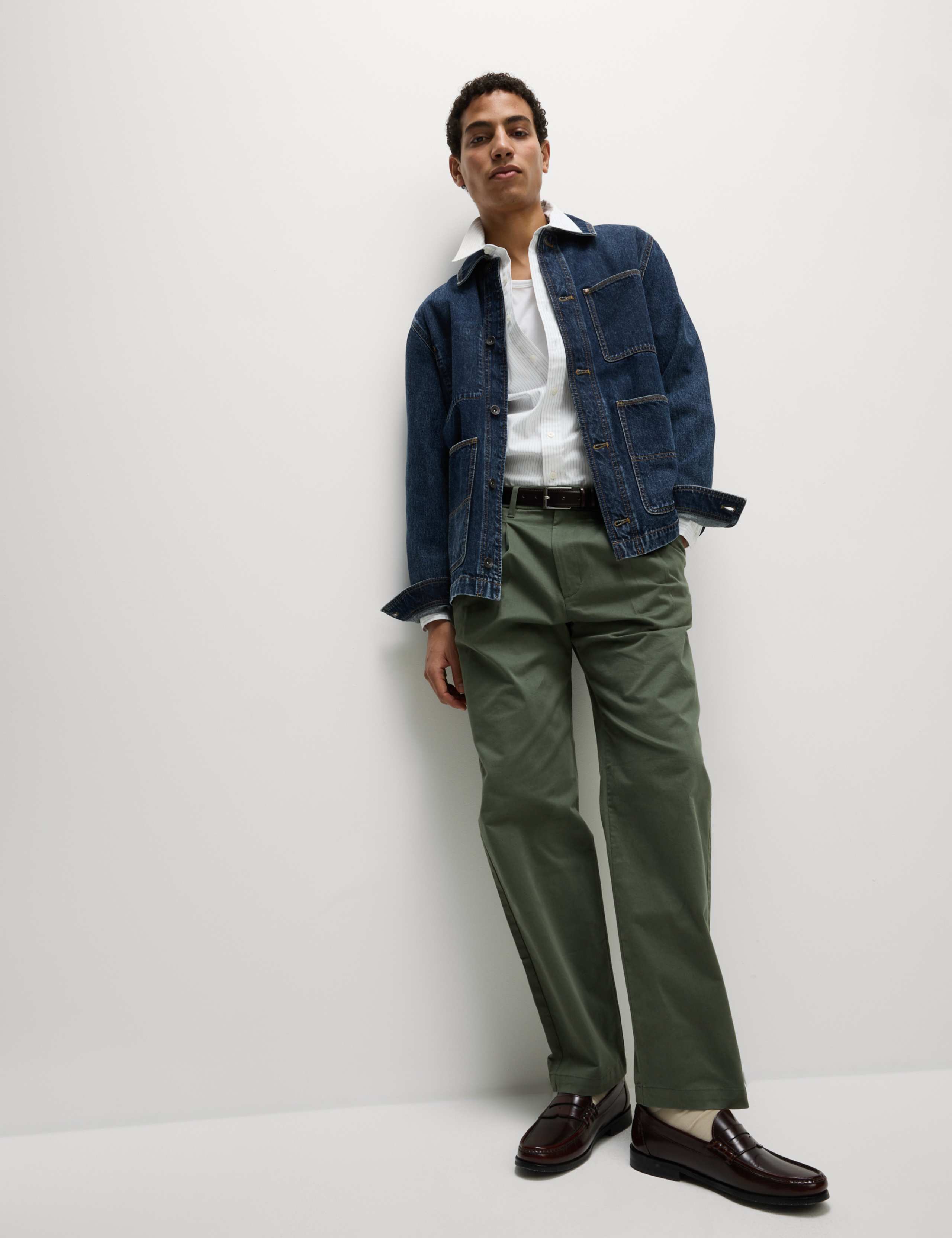 Denim Contrast Collar Jacket 8 of 8