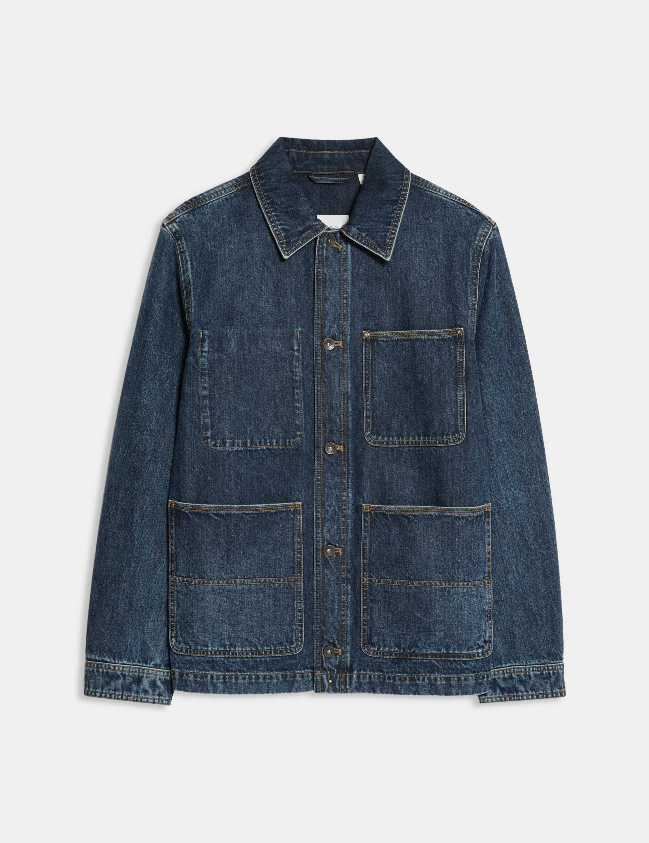Denim Contrast Collar Jacket 2 of 8