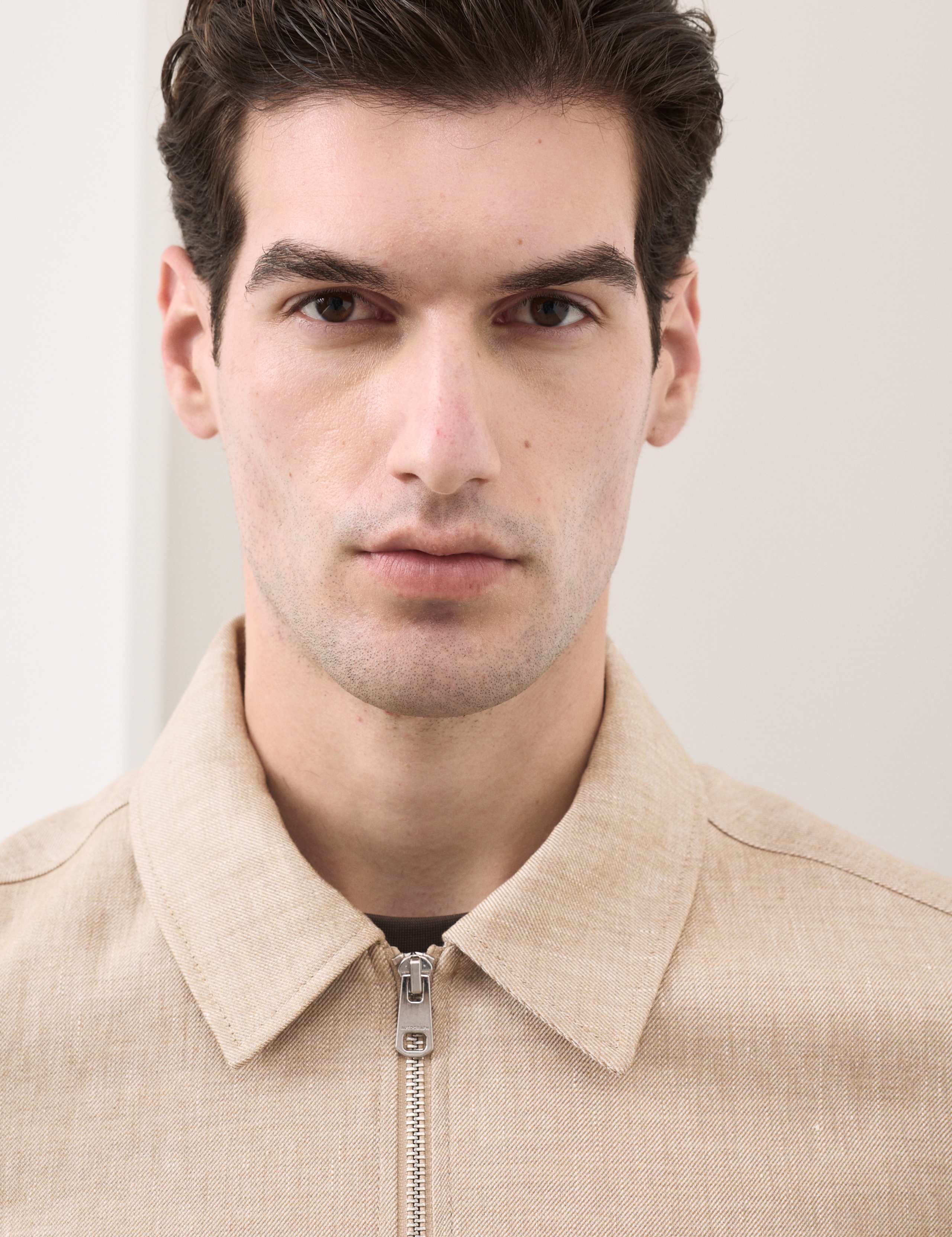 Linen Blend Performance Harrington Jacket 3 of 7