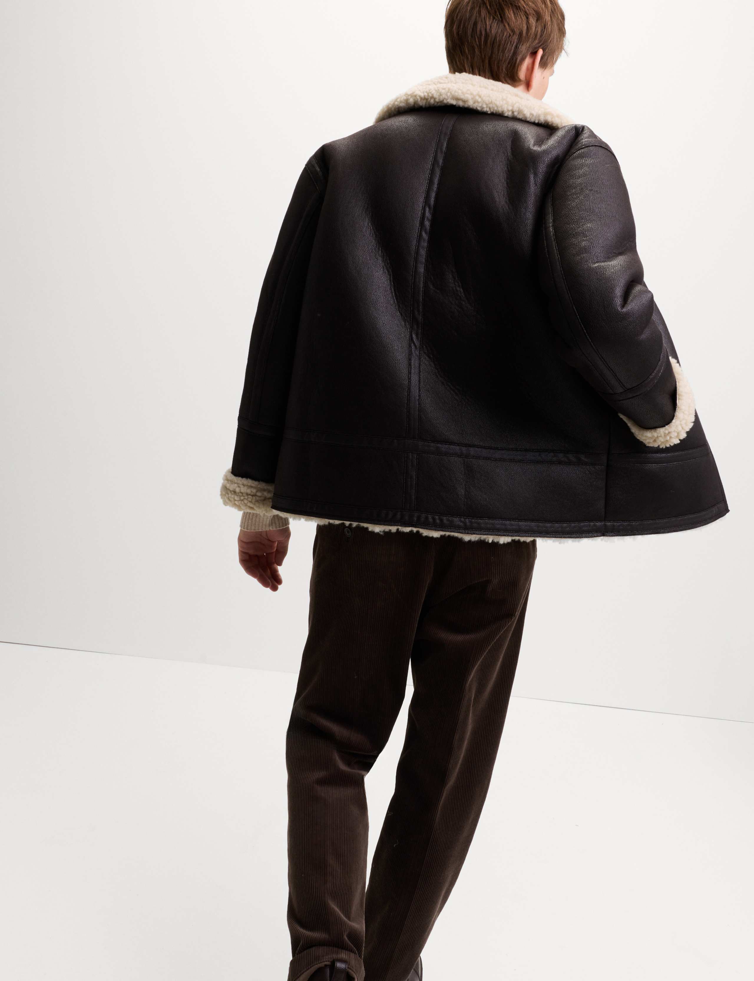 Faux Leather Aviator Jacket 5 of 6