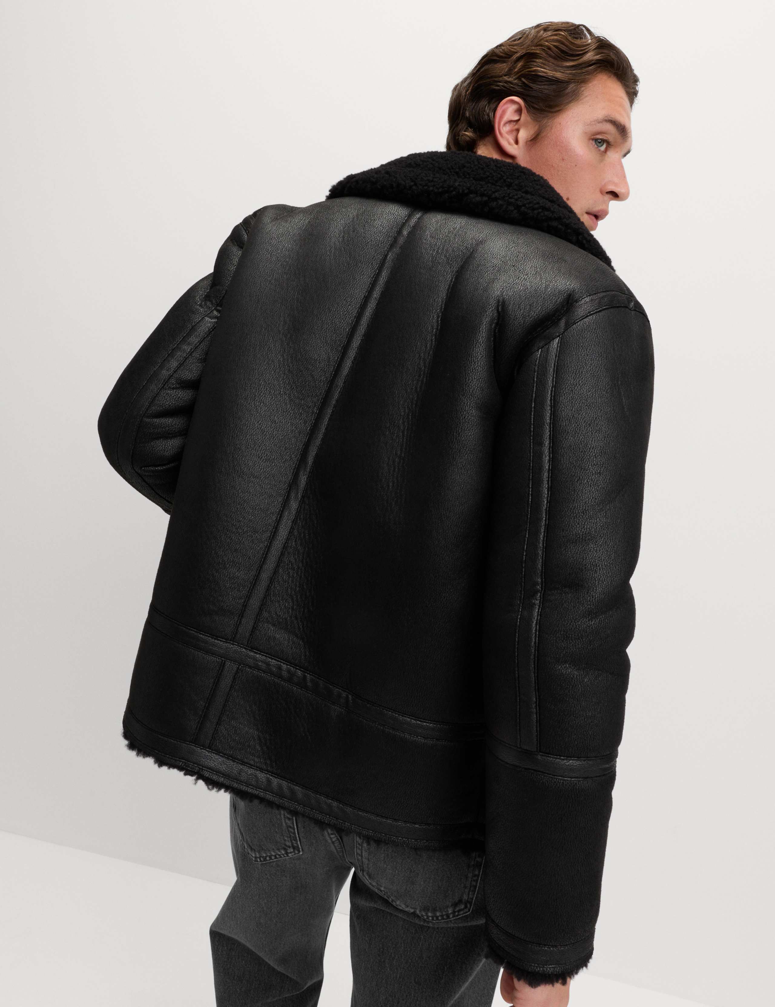Faux Leather Aviator Jacket 5 of 5