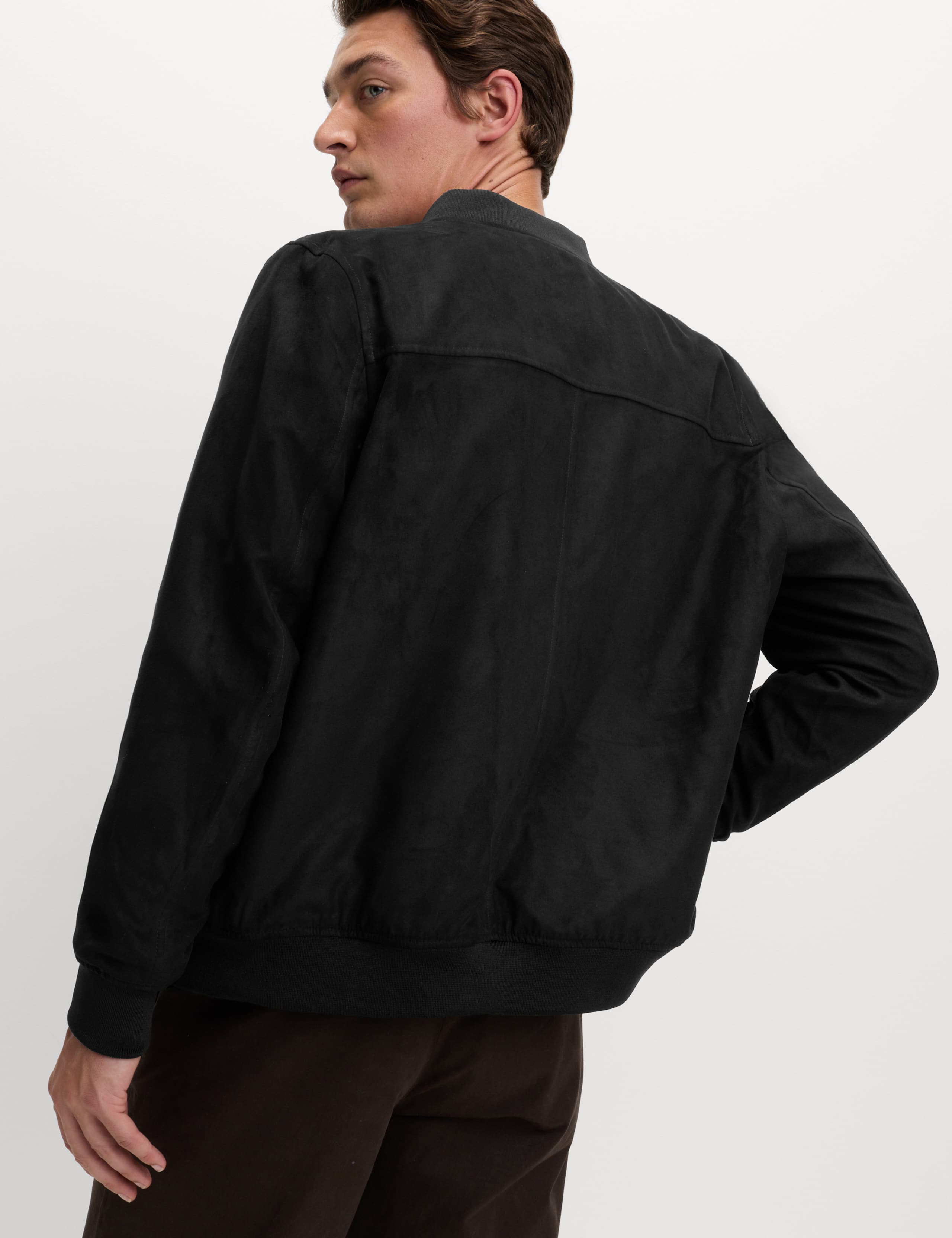 Faux Suede Bomber Jacket 5 of 6