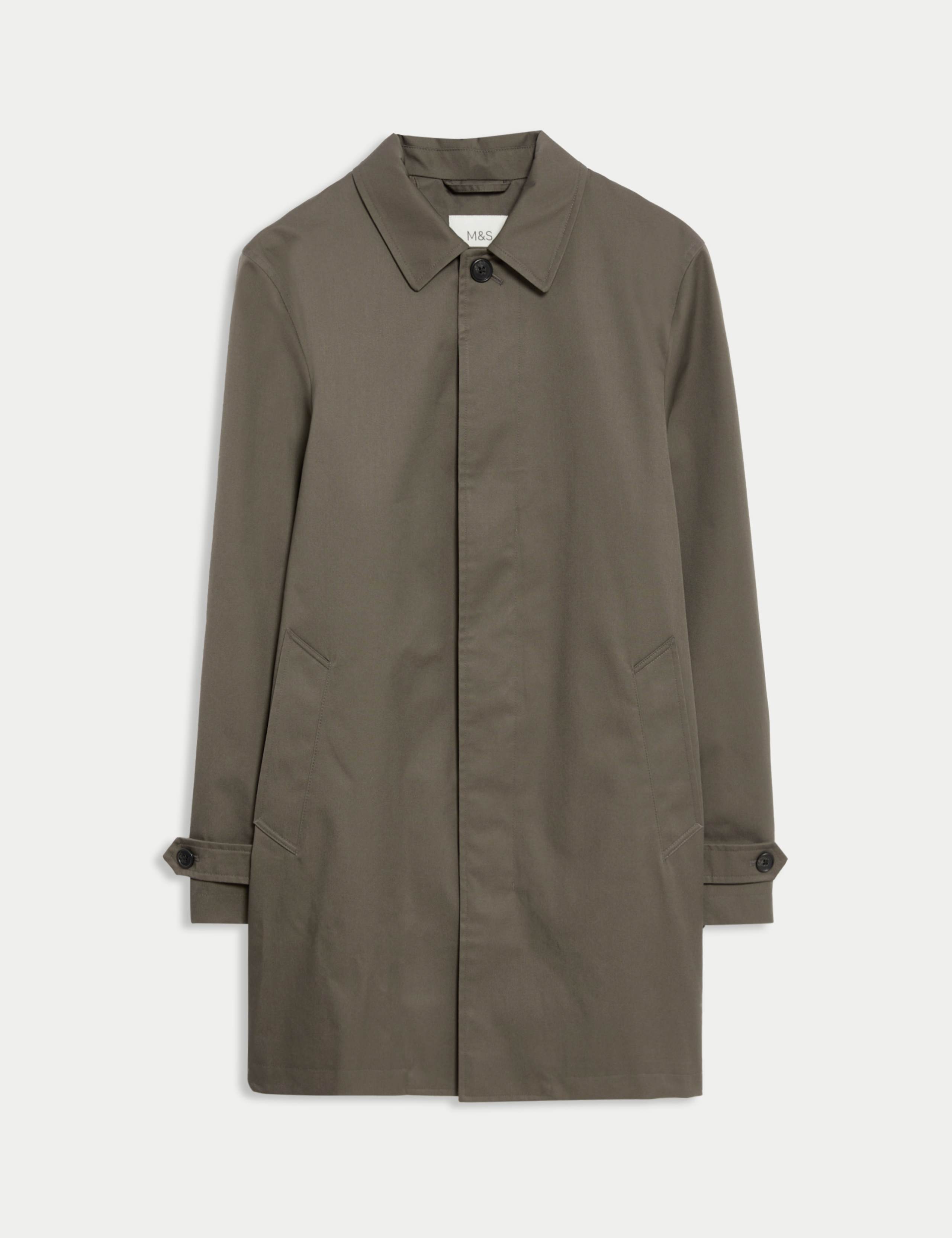 Cotton Blend Car Coat Mac 2 of 8