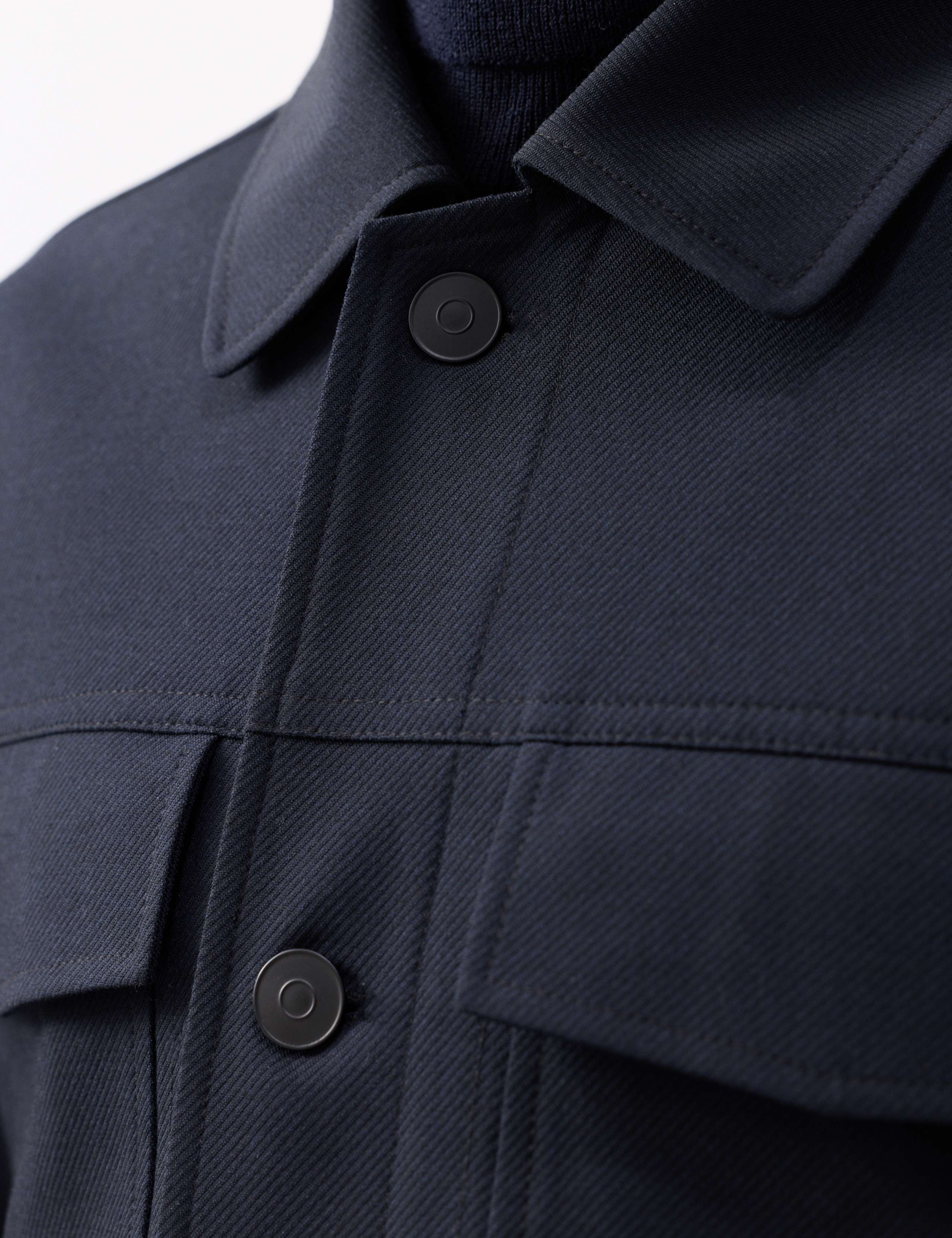 Textured Technical Twill Trucker Jacket 3 of 8