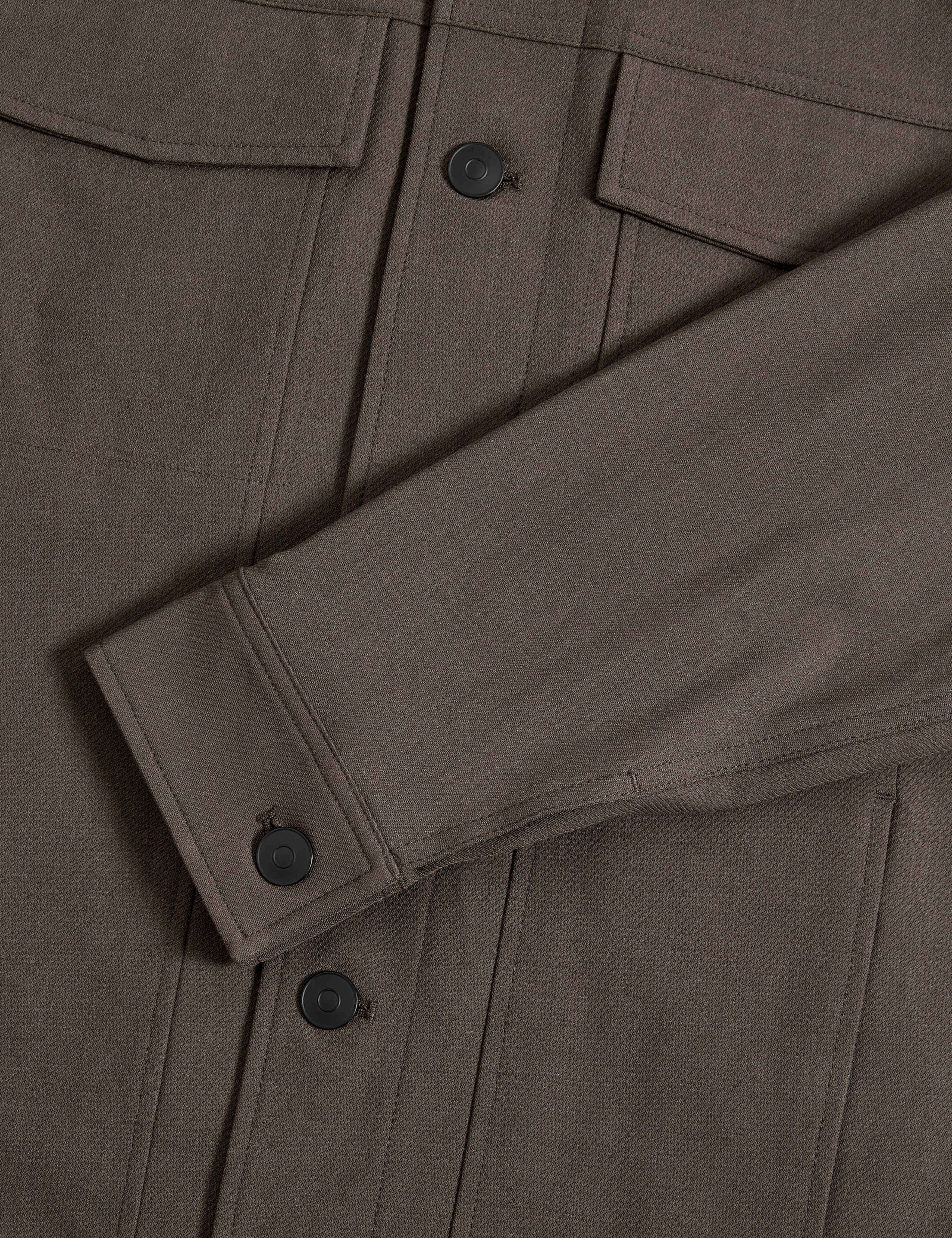Textured Technical Twill Trucker Jacket 7 of 7