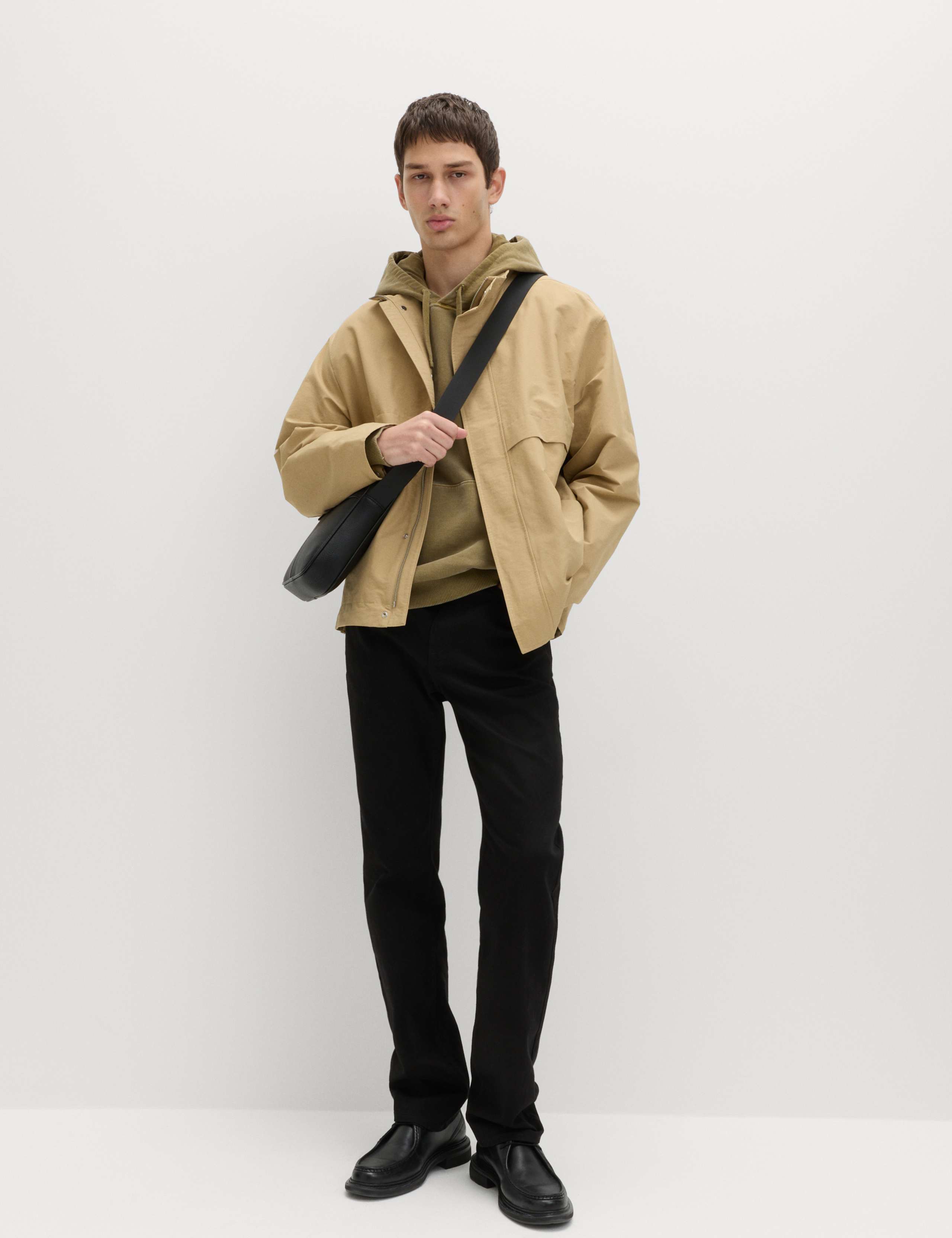 Cotton Rich Boxy Funnel Neck Bomber Jacket 3 of 7