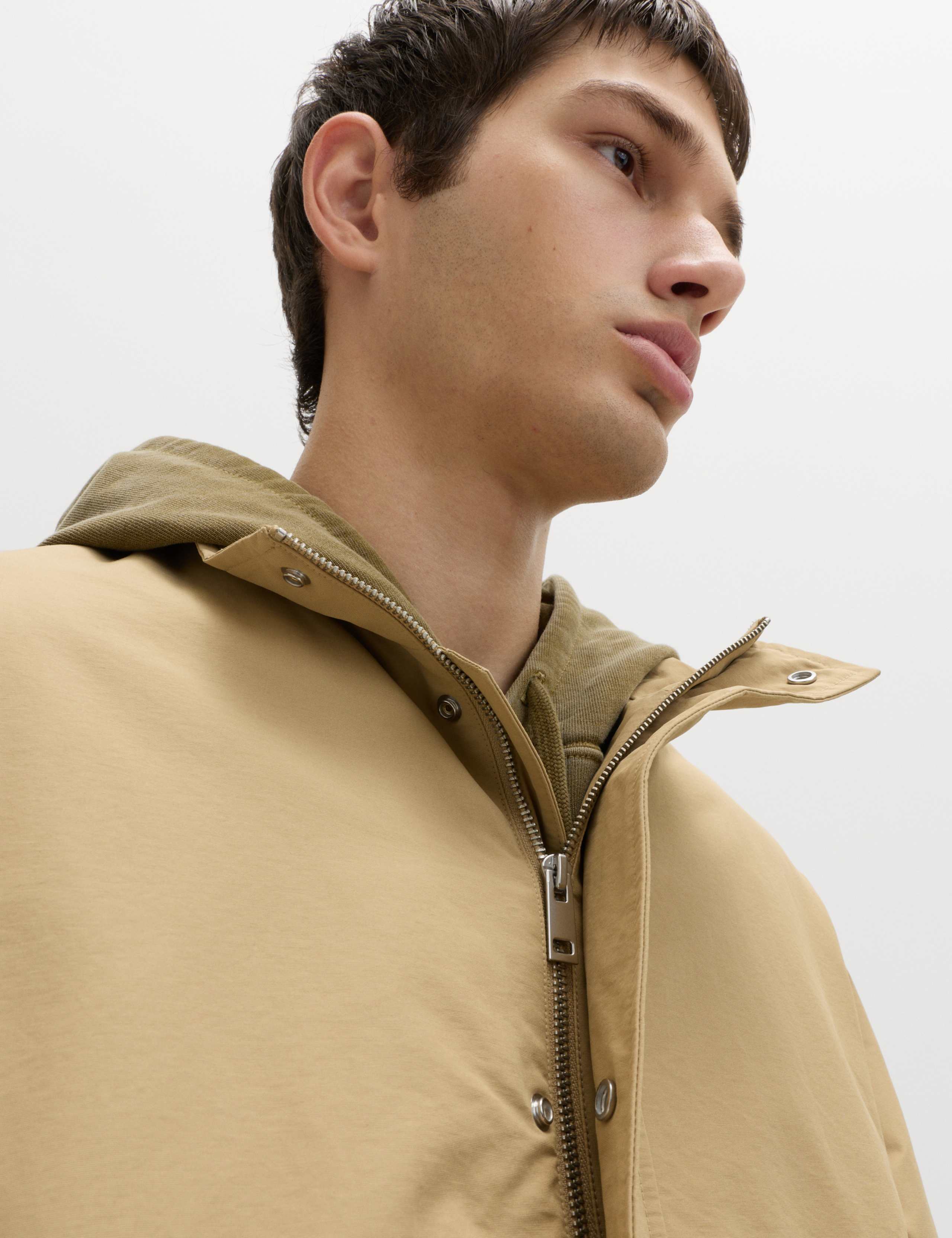 Cotton Rich Boxy Funnel Neck Bomber Jacket 4 of 7