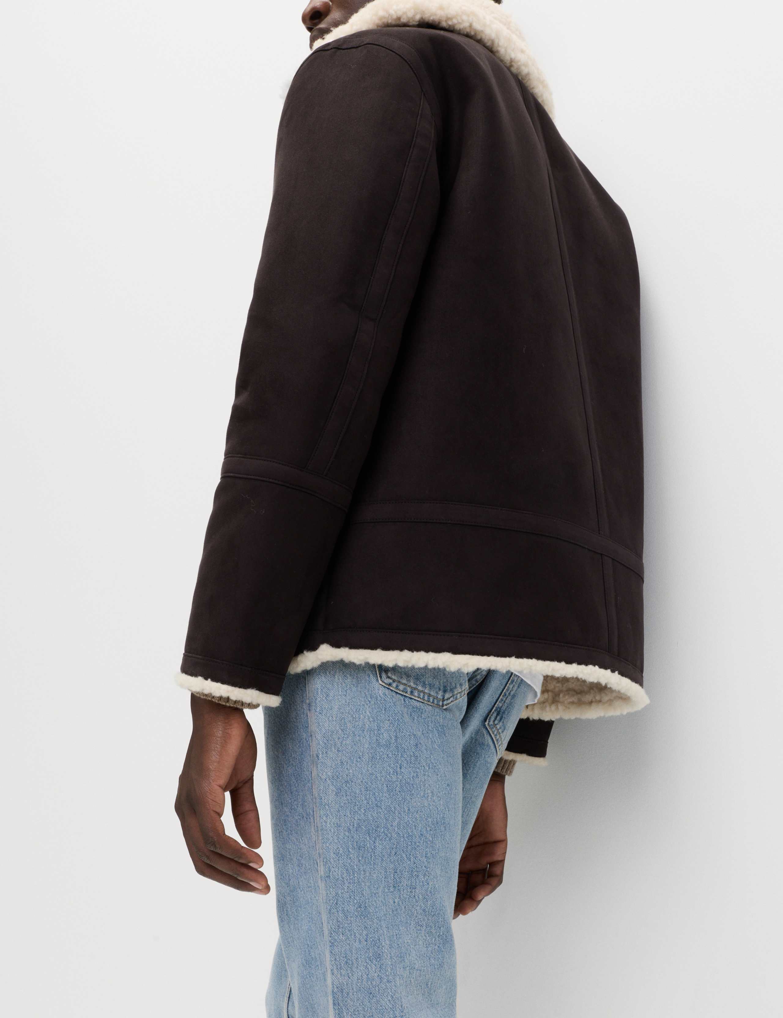 Faux Suede Aviator Jacket 6 of 7