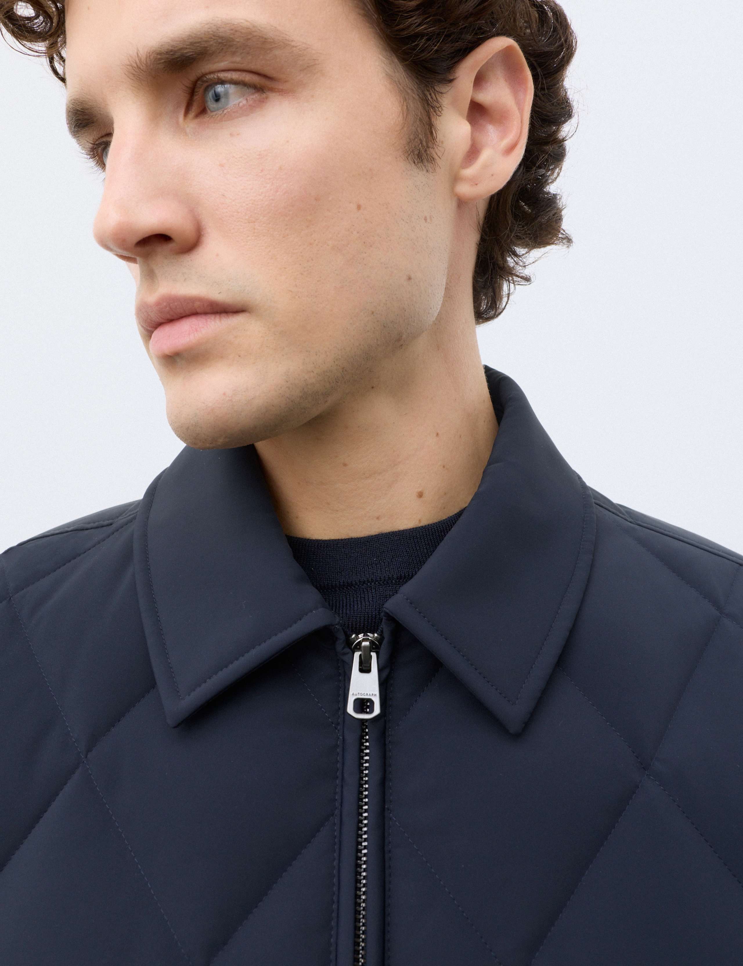 Diamond Quilted Collared Jacket 7 of 7