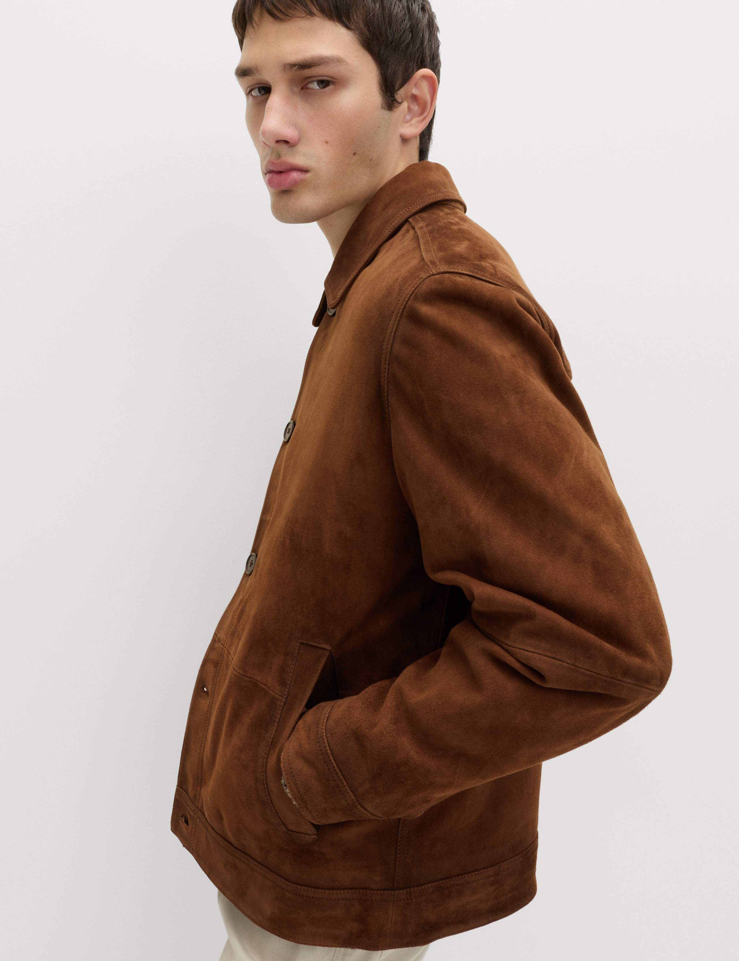 Burnished Suede Chore Jacket 1 of 7
