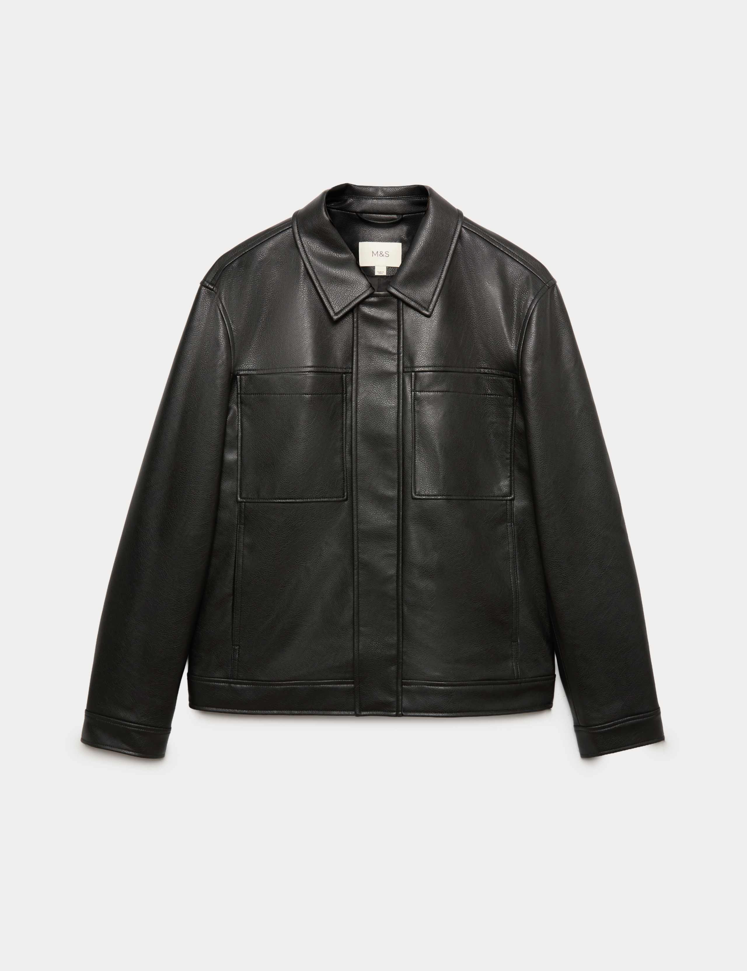 Faux Leather Trucker Jacket 1 of 1