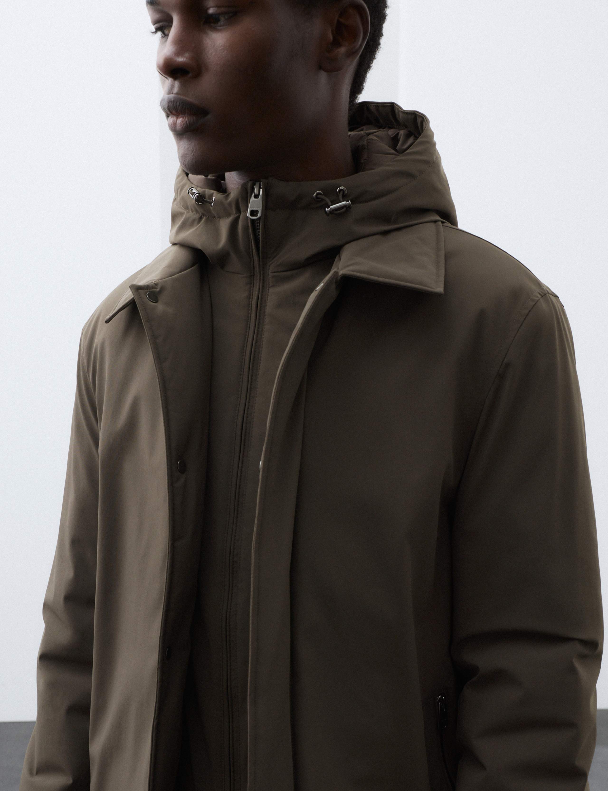 Wadded Hybrid Mac With Removable Hood 7 of 7