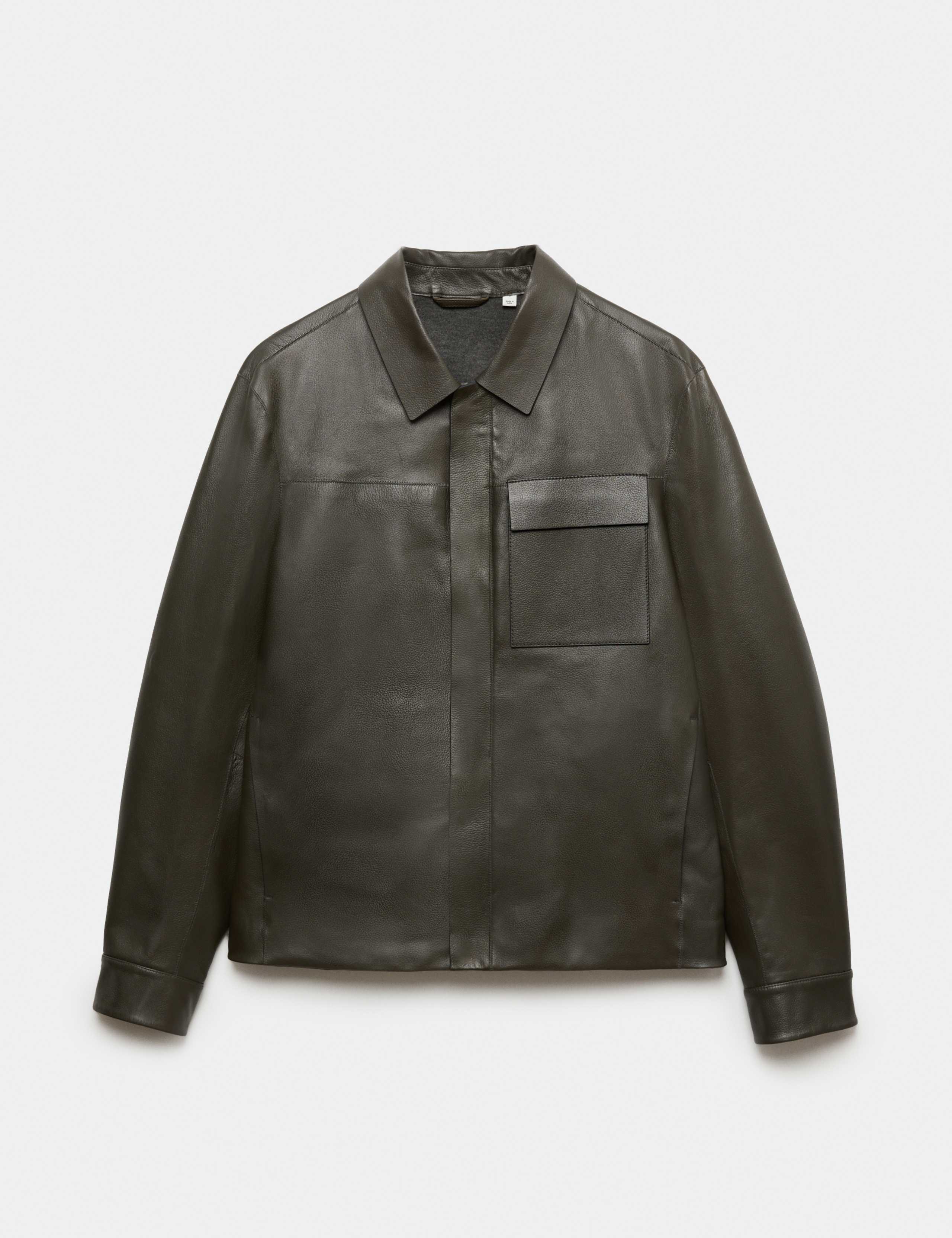 Grained Bonded Leather Overshirt 1 of 1