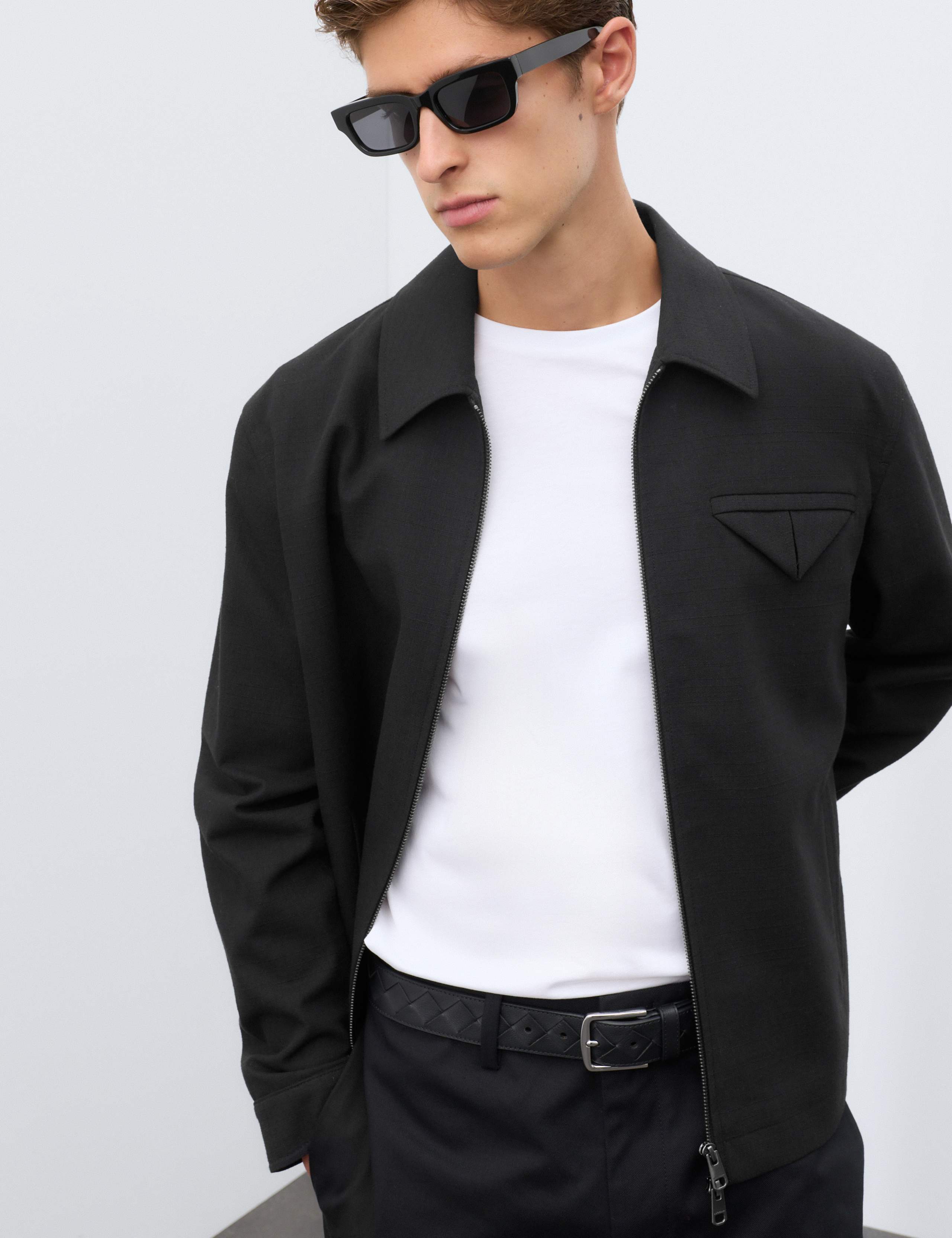 Cotton Rich Textured Harrington Jacket 1 of 8