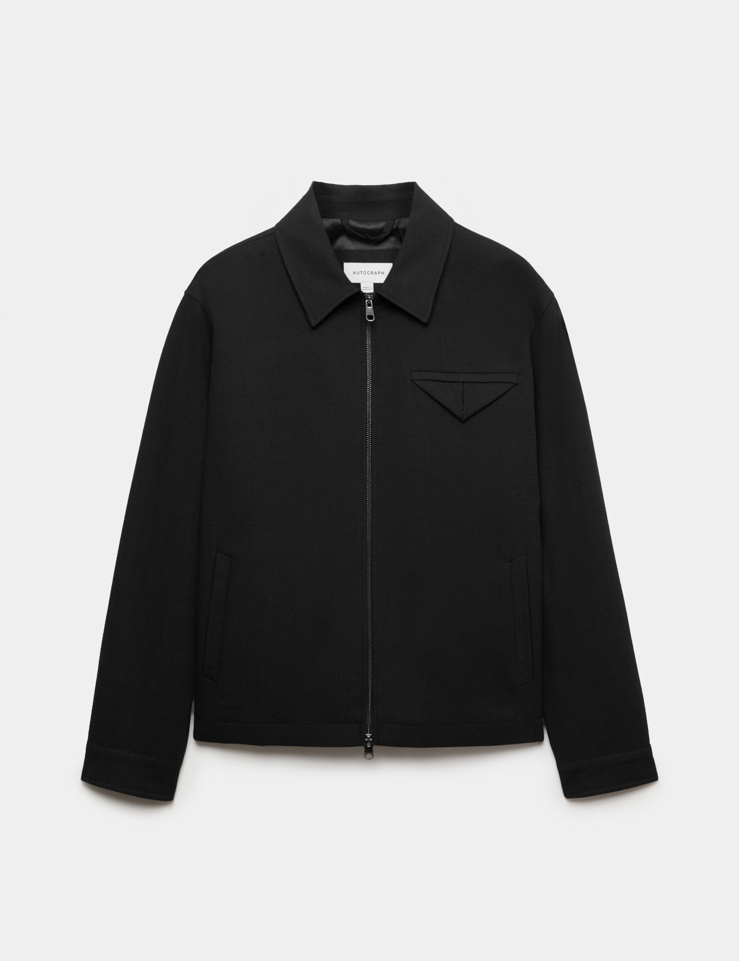 Cotton Rich Textured Harrington Jacket 2 of 8