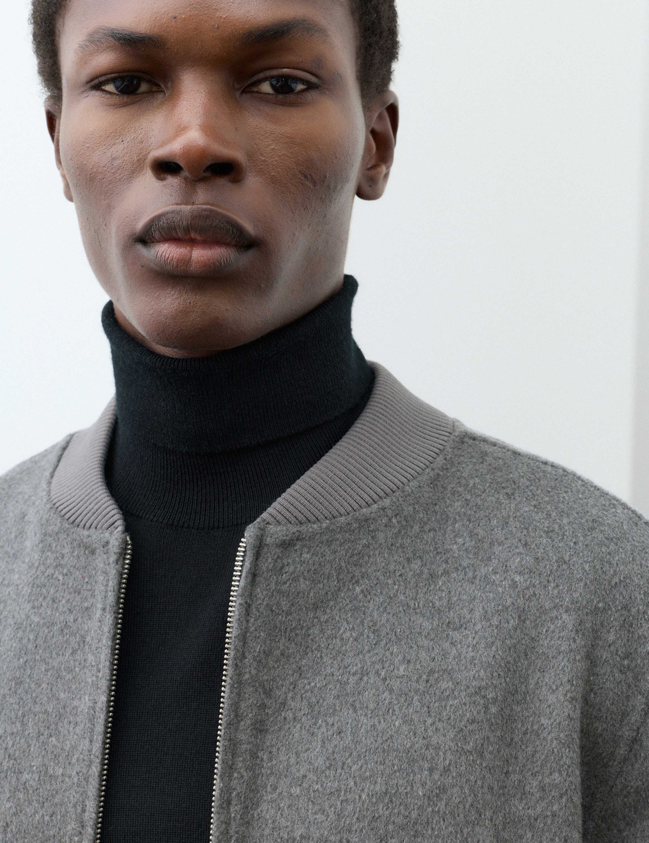 Double-Faced Wool Blend Bomber Jacket 7 of 7