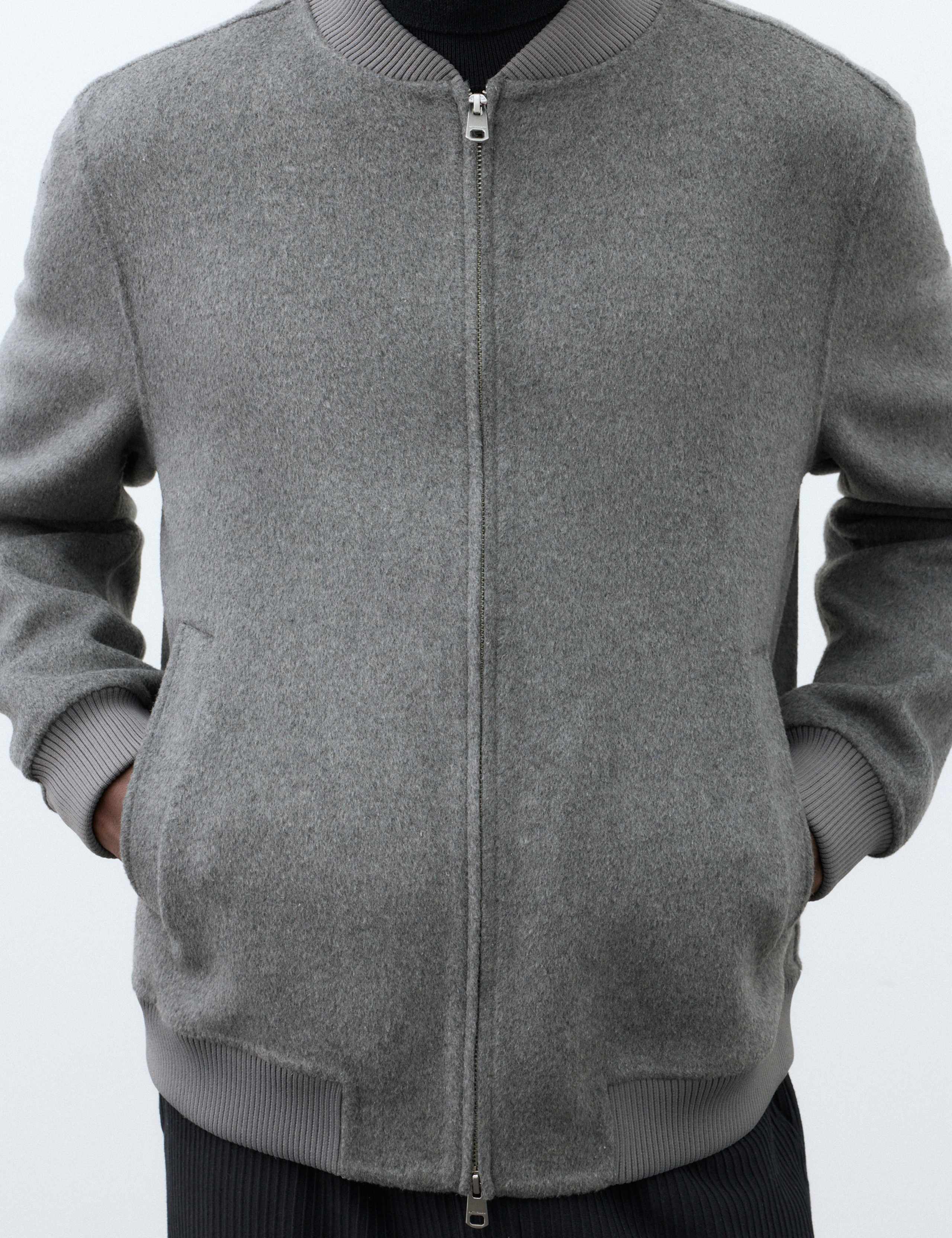 Double-Faced Wool Blend Bomber Jacket 6 of 7
